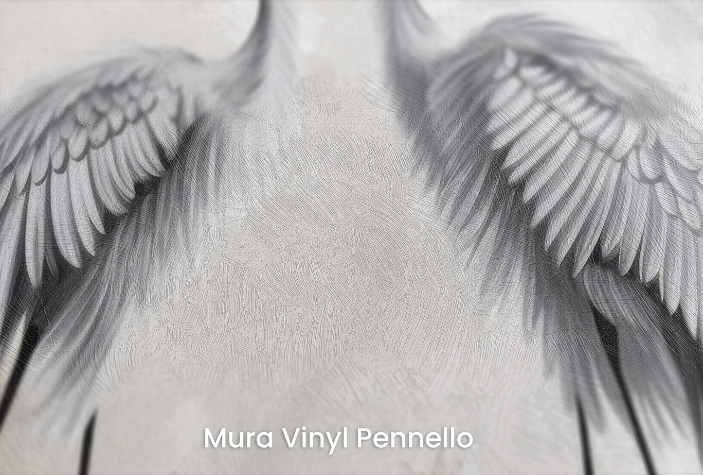 Zbliżenie na artystyczną fototapetę o nazwie Ethereal Reflections na podłożu Mura Vinyl Pennello - faktura pociągnięć pędzla malarskiego.