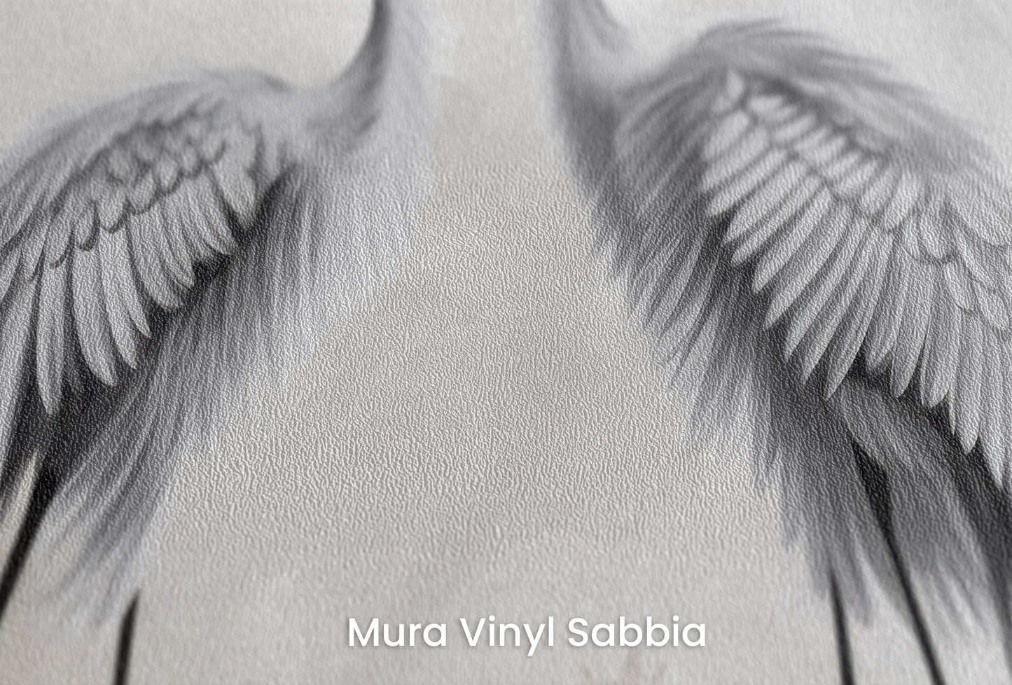 Zbliżenie na artystyczną fototapetę o nazwie Ethereal Reflections na podłożu Mura Vinyl Sabbia struktura grubego ziarna piasku.