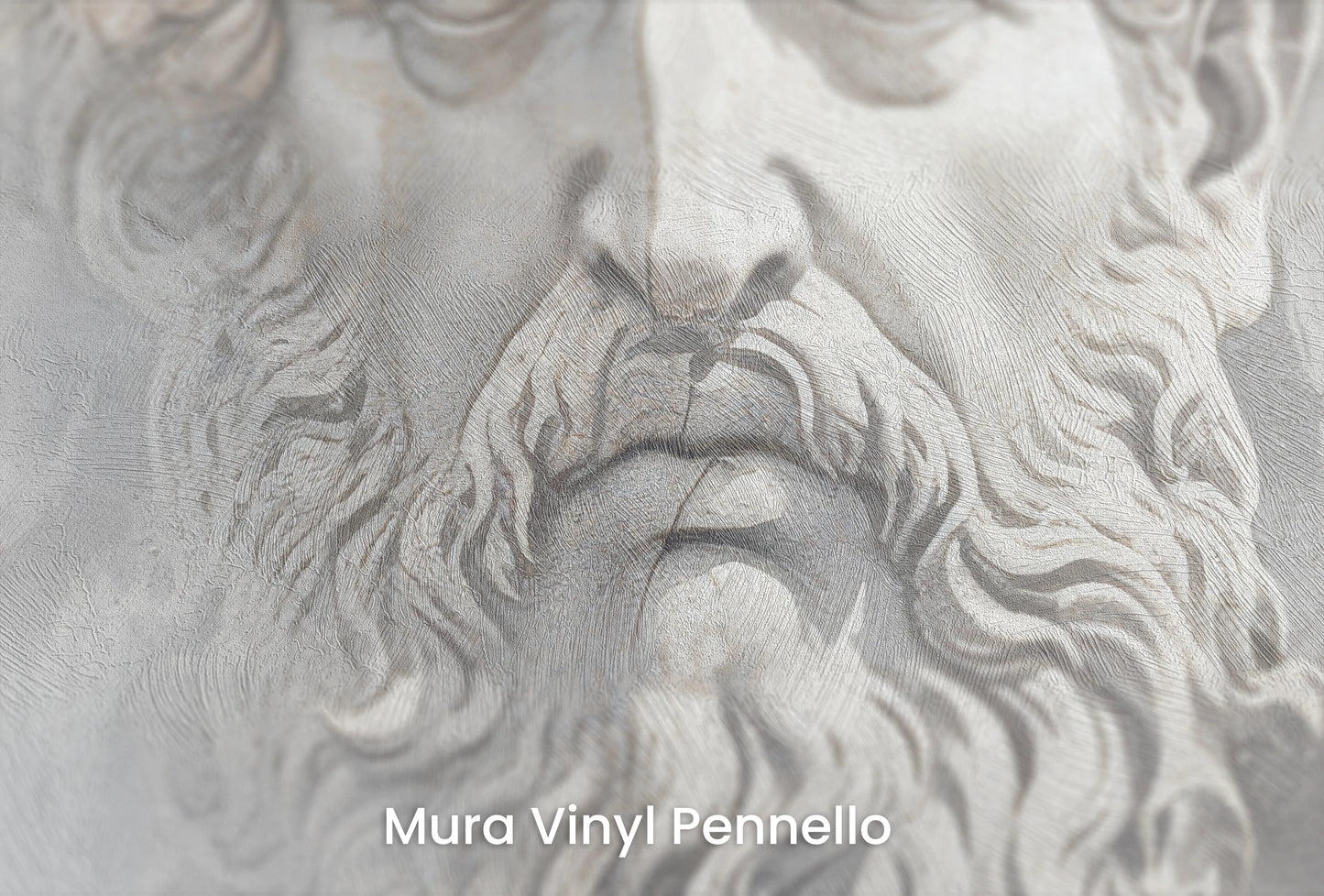 Zbliżenie na artystyczną fototapetę o nazwie Olympian Gaze na podłożu Mura Vinyl Pennello - faktura pociągnięć pędzla malarskiego.