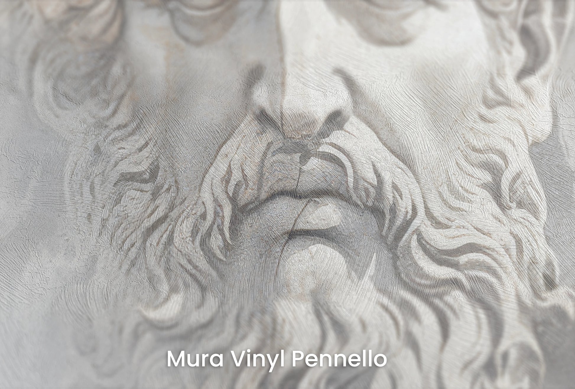 Zbliżenie na artystyczną fototapetę o nazwie Olympian Gaze na podłożu Mura Vinyl Pennello - faktura pociągnięć pędzla malarskiego.