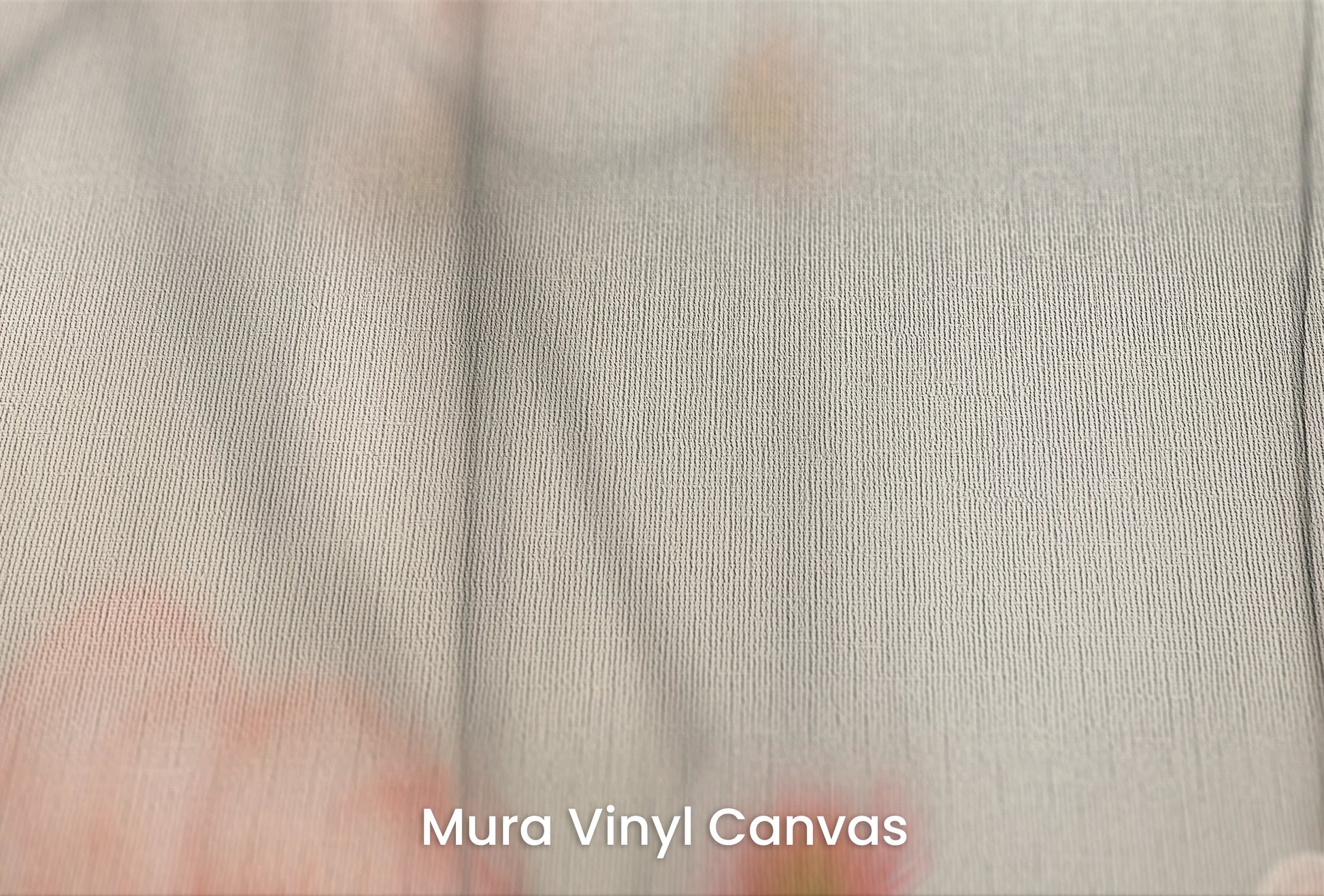 Zbliżenie na artystyczną fototapetę o nazwie Morning Blush na podłożu Mura Vinyl Canvas - faktura naturalnego płótna.