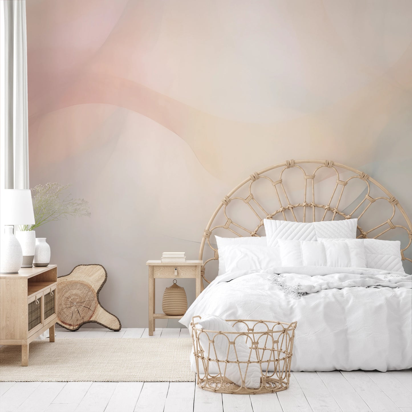 Wzór fototapety o nazwie Abstract Mingle pokazanej w kontekście pomieszczenia.