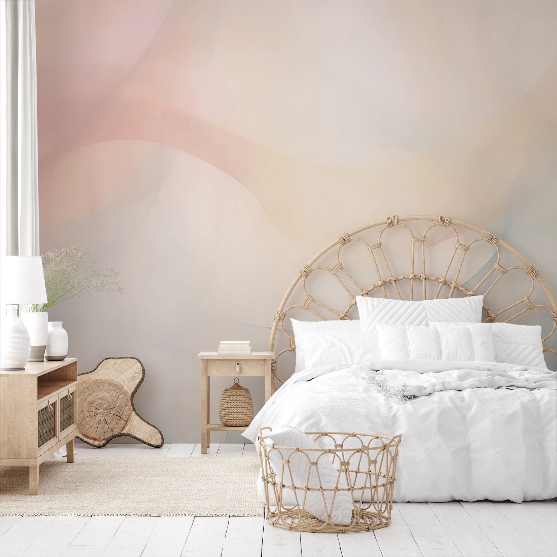Wzór fototapety o nazwie Abstract Mingle pokazanej w kontekście pomieszczenia.
