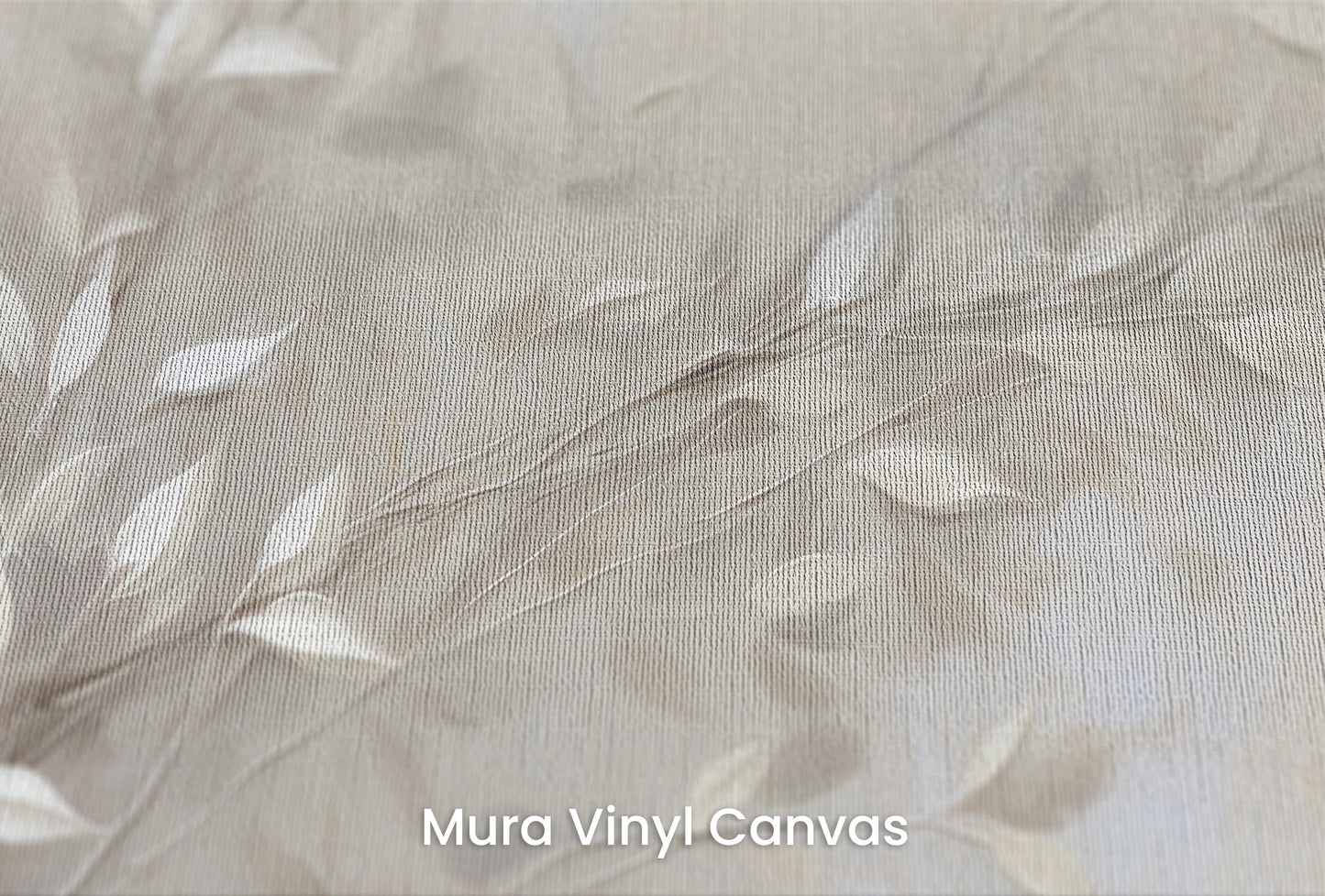 Zbliżenie na artystyczną fototapetę o nazwie Tranquil Twigs na podłożu Mura Vinyl Canvas - faktura naturalnego płótna.