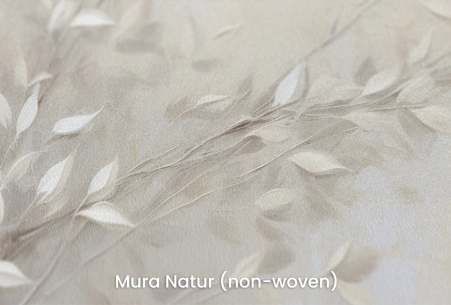 Zbliżenie na artystyczną fototapetę o nazwie Tranquil Twigs na podłożu Mura Natur (non-woven) - naturalne i ekologiczne podłoże.