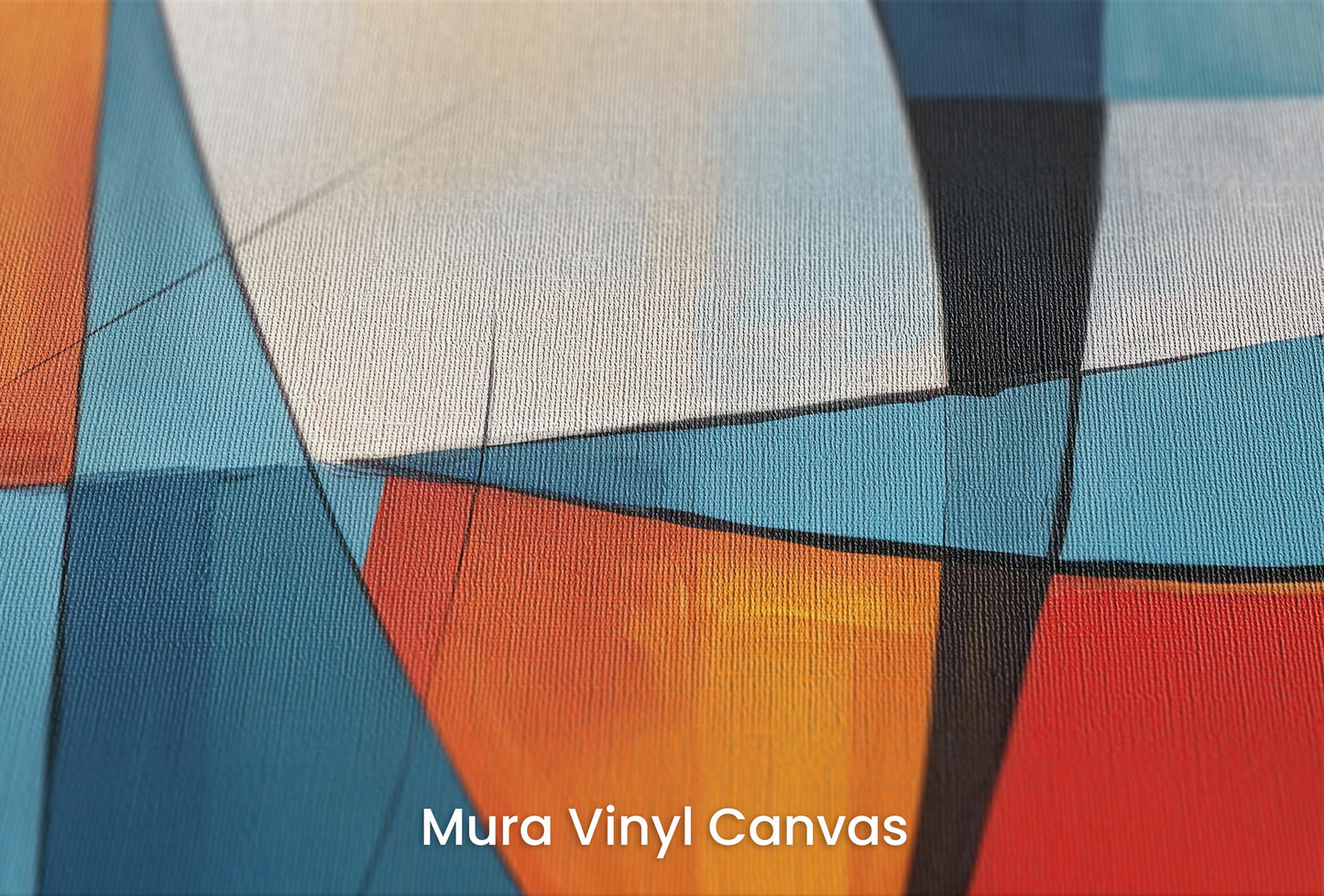 Zbliżenie na artystyczną fototapetę o nazwie Abstract Harmony na podłożu Mura Vinyl Canvas - faktura naturalnego płótna.