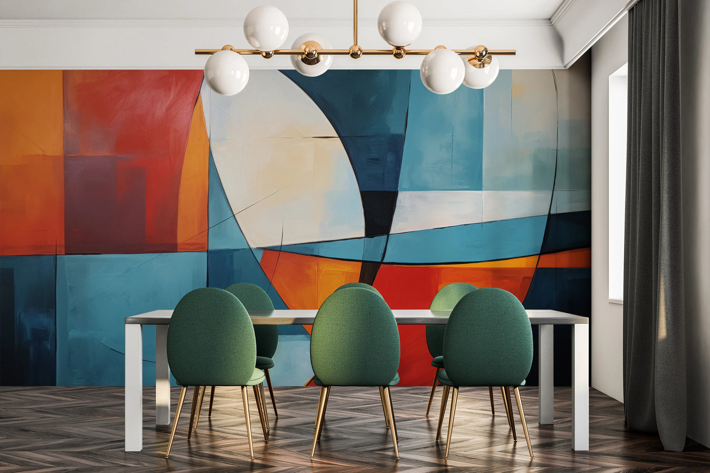 Fototapeta malowana o nazwie Abstract Harmony pokazana w aranżacji wnętrza.