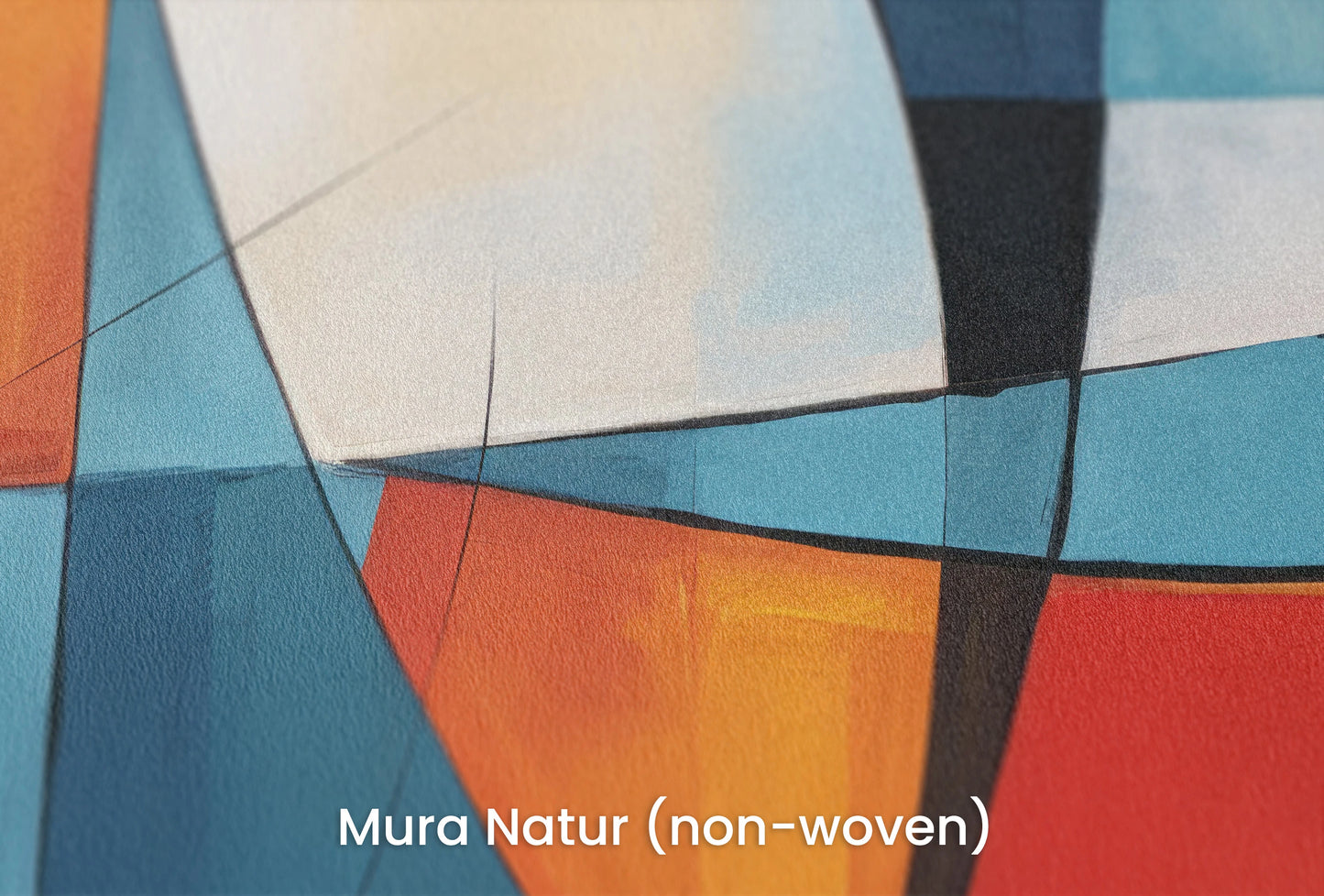 Zbliżenie na artystyczną fototapetę o nazwie Abstract Harmony na podłożu Mura Natur (non-woven) - naturalne i ekologiczne podłoże.