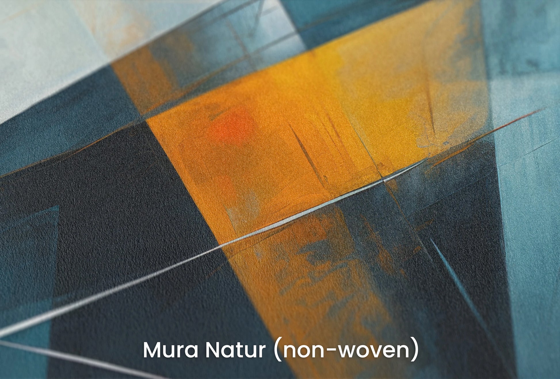 Zbliżenie na artystyczną fototapetę o nazwie Abstract Depths na podłożu Mura Natur (non-woven) - naturalne i ekologiczne podłoże.