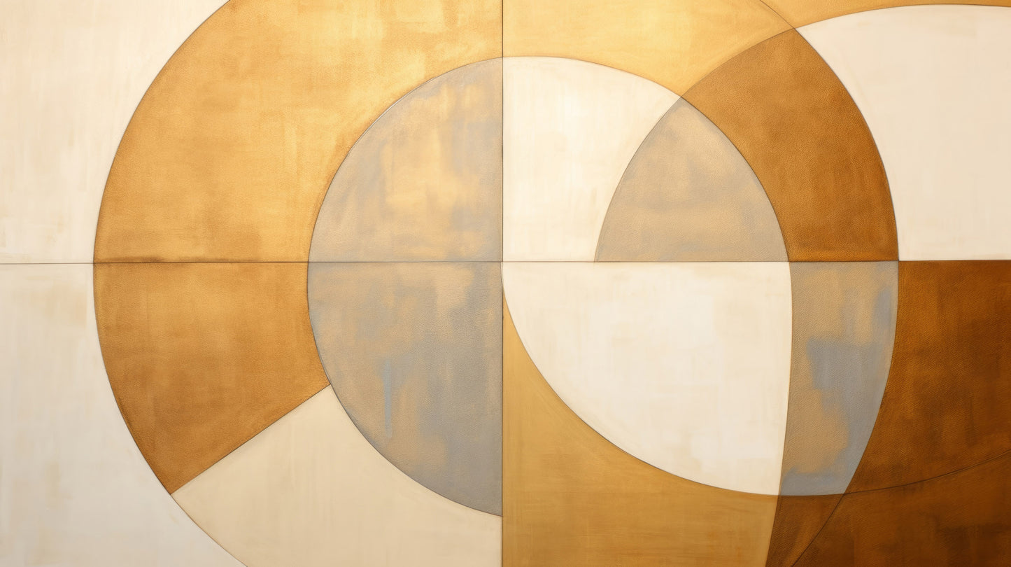 Prezentacja całego wzoru fototapety o nazwie GILDED CRESCENT SYMMETRY