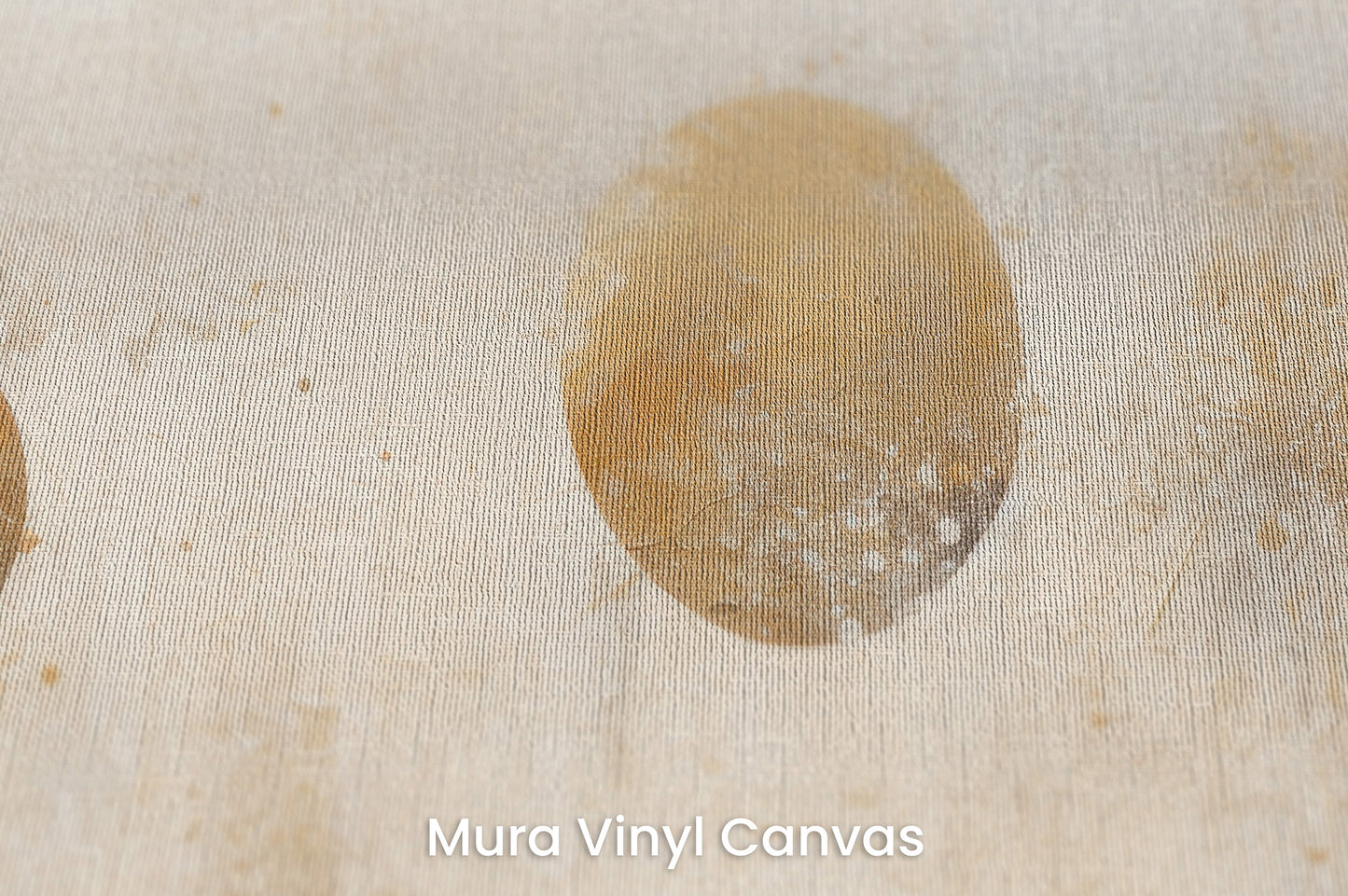 Zbliżenie na artystyczną fototapetę o nazwie AURUM DUST ECLIPSE na podłożu Mura Vinyl Canvas - faktura naturalnego płótna.