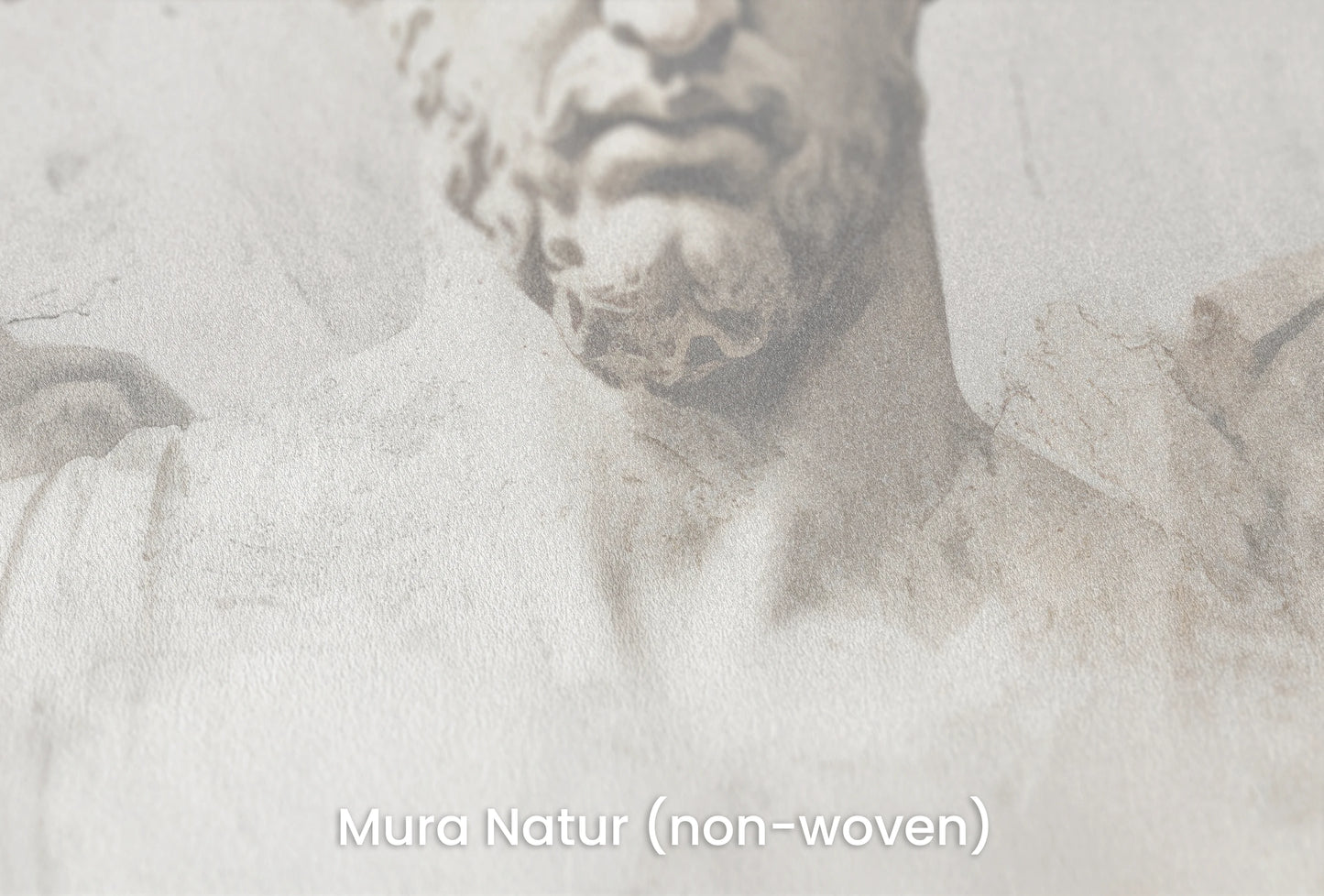 Zbliżenie na artystyczną fototapetę o nazwie Apollo's Melody na podłożu Mura Natur (non-woven) - naturalne i ekologiczne podłoże.