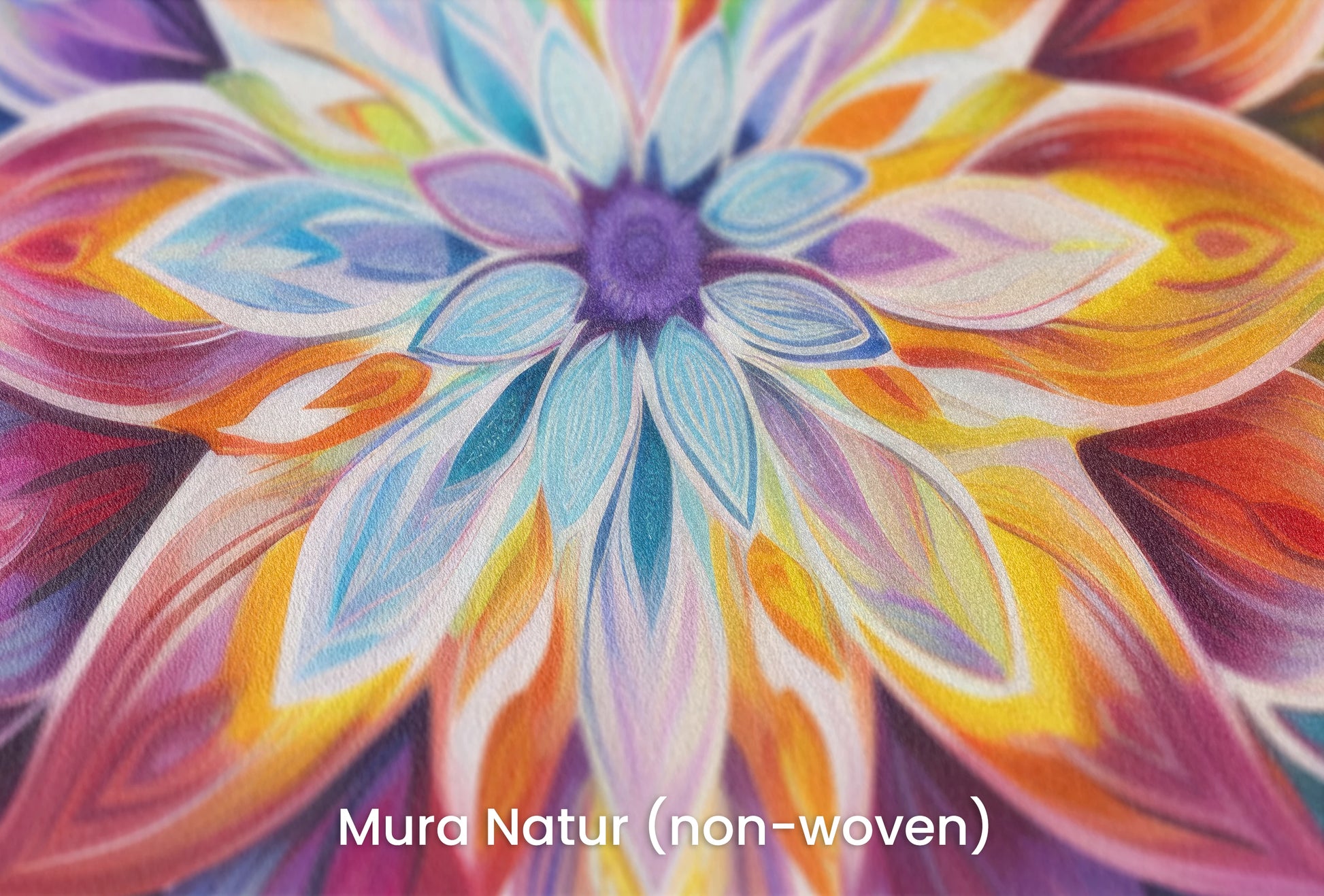 Zbliżenie na artystyczną fototapetę o nazwie Spiritual Awakening na podłożu Mura Natur (non-woven) - naturalne i ekologiczne podłoże.