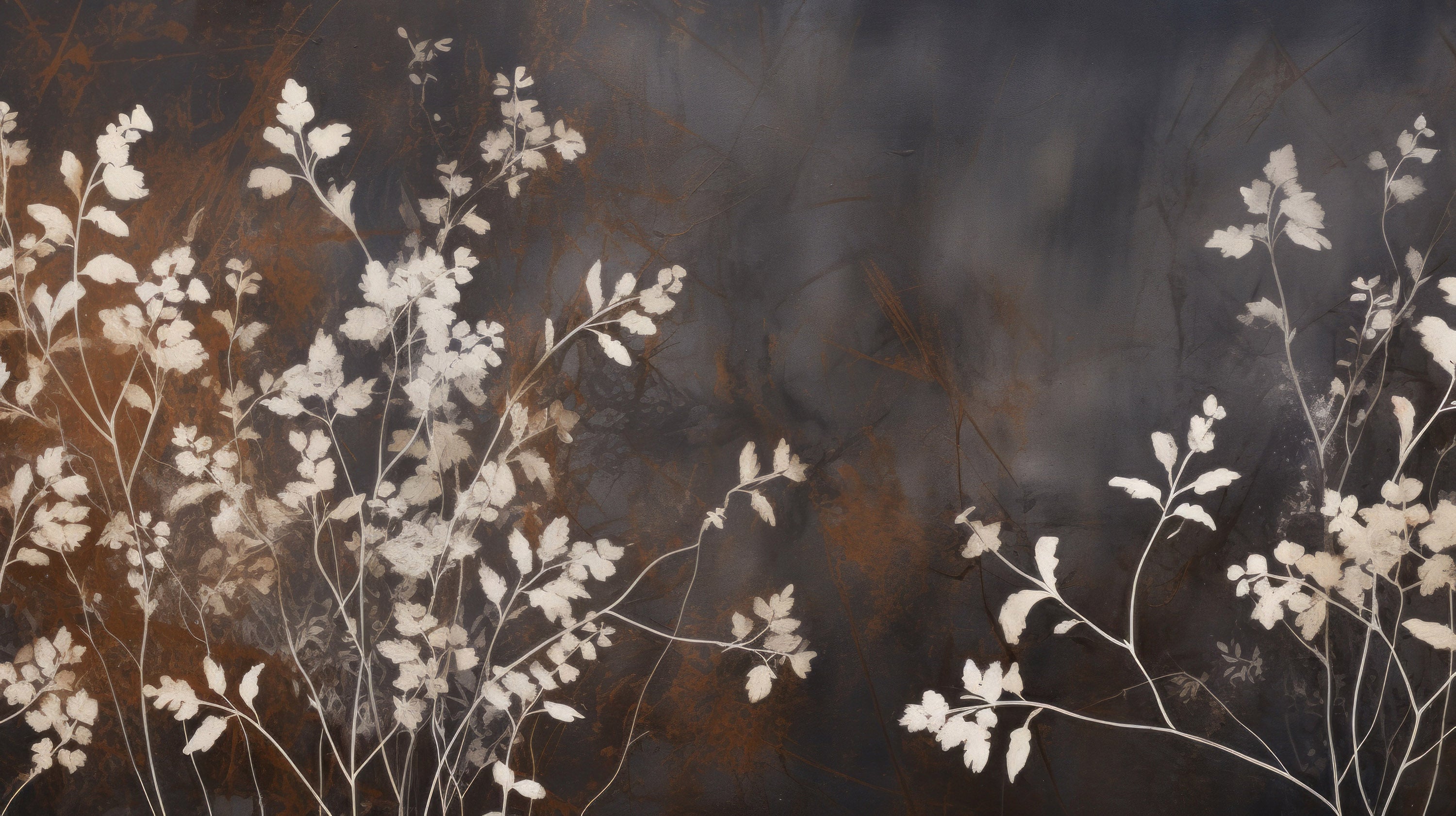 Podgląd wzoru: Prezentacja całego wzoru fototapety o nazwie Elegant Shadow Flora