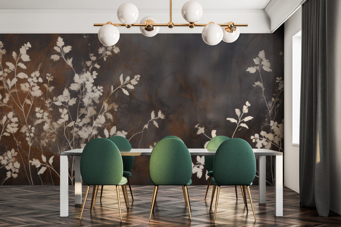 Fototapeta o nazwie Elegant Shadow Flora użyta w aranzacji wnętrza.