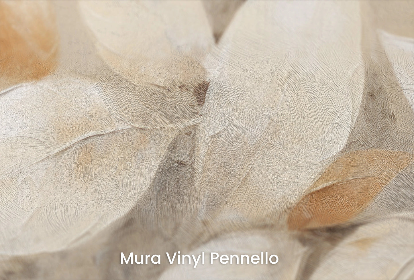 Zbliżenie na artystyczną fototapetę o nazwie Golden Breeze na podłożu Mura Vinyl Pennello - faktura pociągnięć pędzla malarskiego.