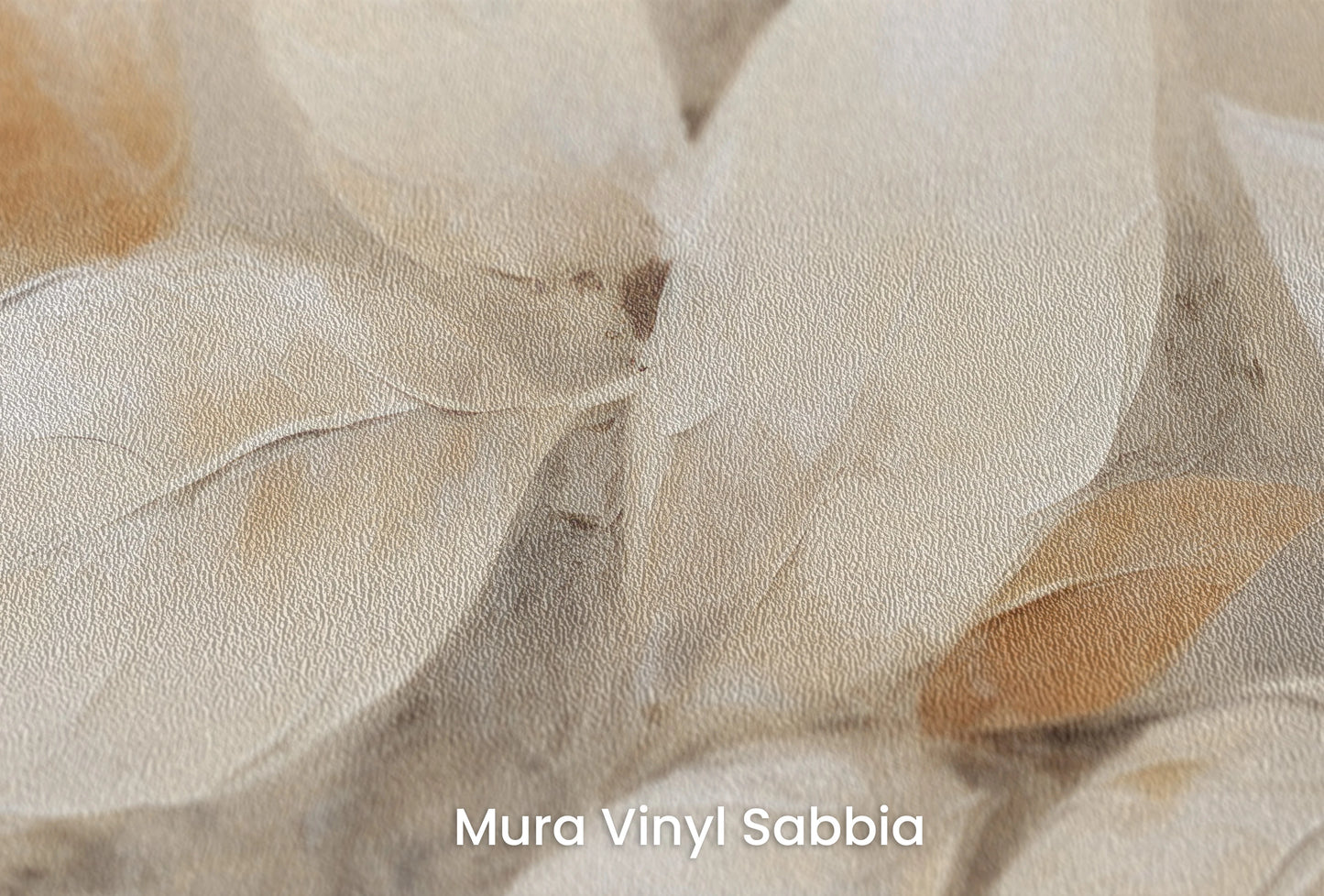 Zbliżenie na artystyczną fototapetę o nazwie Golden Breeze na podłożu Mura Vinyl Sabbia struktura grubego ziarna piasku.