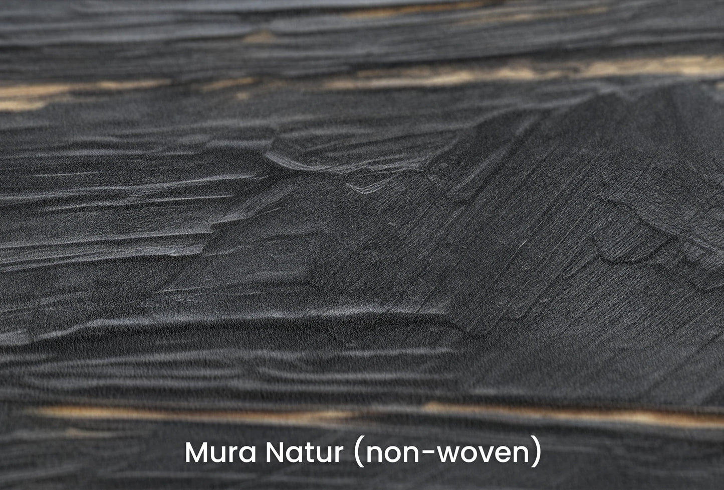 Zbliżenie na artystyczną fototapetę o nazwie Black Gold Elegance na podłożu Mura Natur (non-woven) - naturalne i ekologiczne podłoże.