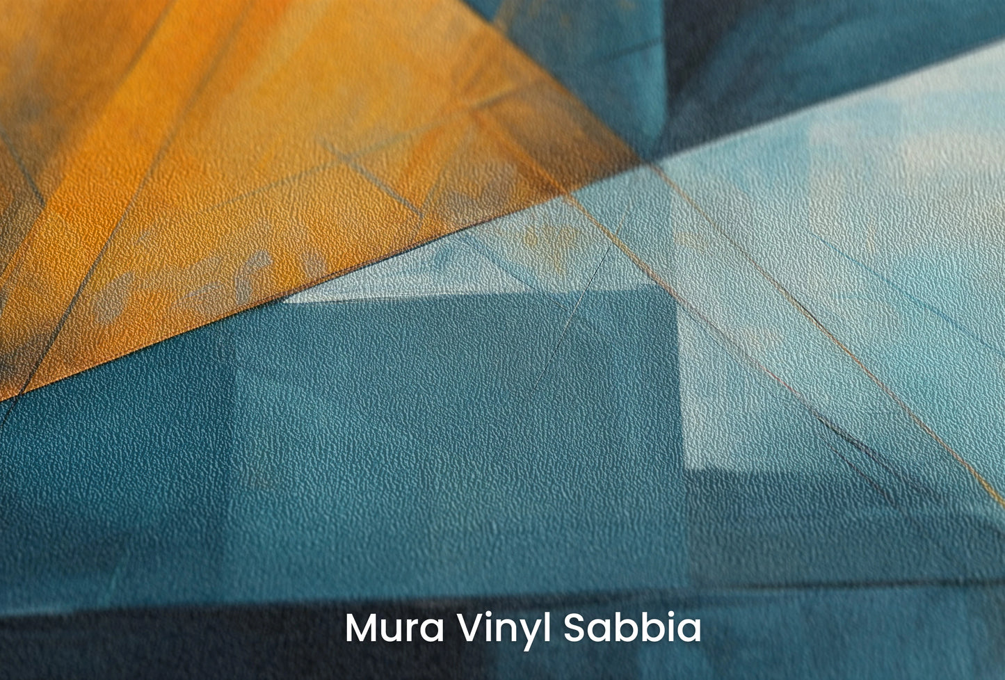 Zbliżenie na artystyczną fototapetę o nazwie Citrus Slice na podłożu Mura Vinyl Sabbia struktura grubego ziarna piasku.