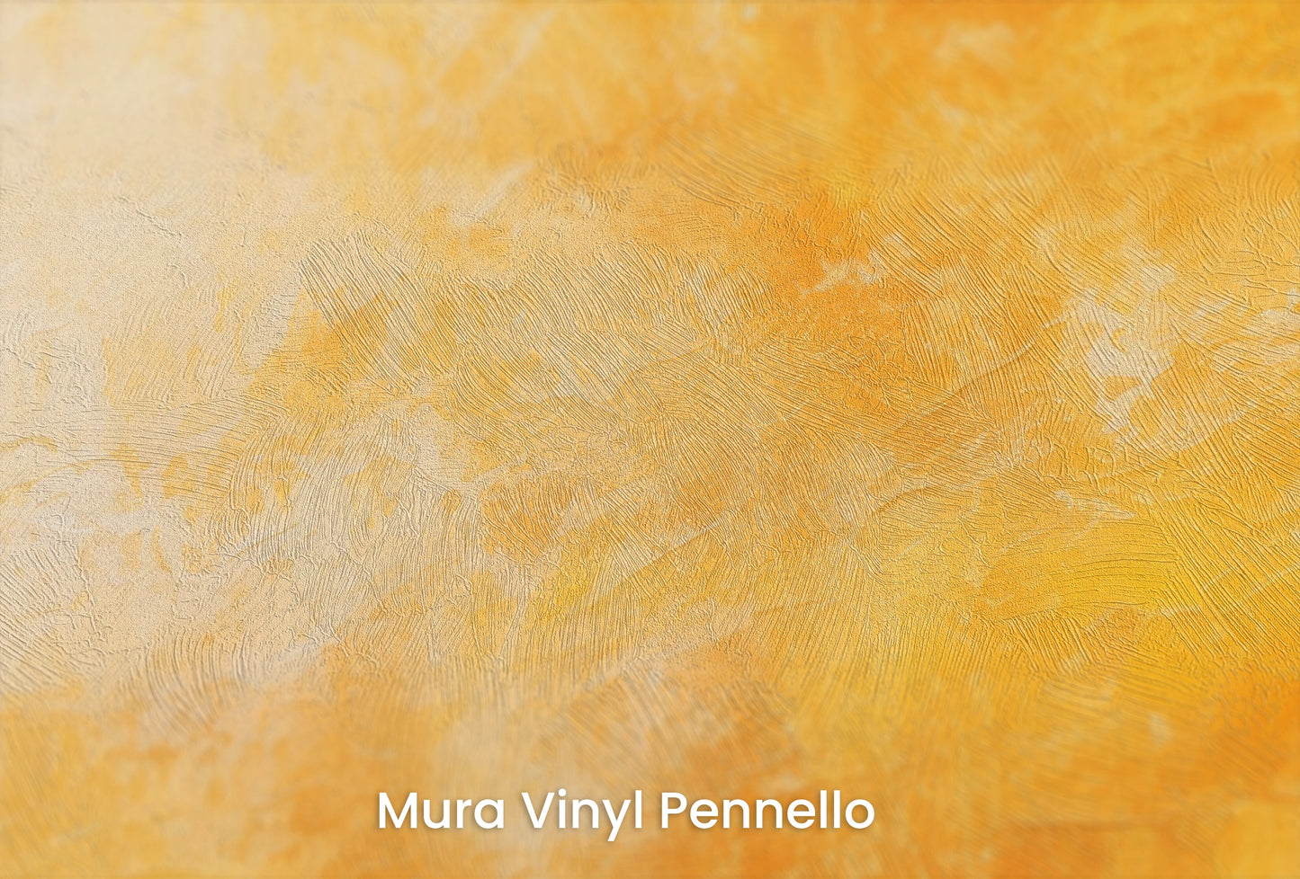 Zbliżenie na artystyczną fototapetę o nazwie Golden Blaze na podłożu Mura Vinyl Pennello - faktura pociągnięć pędzla malarskiego.