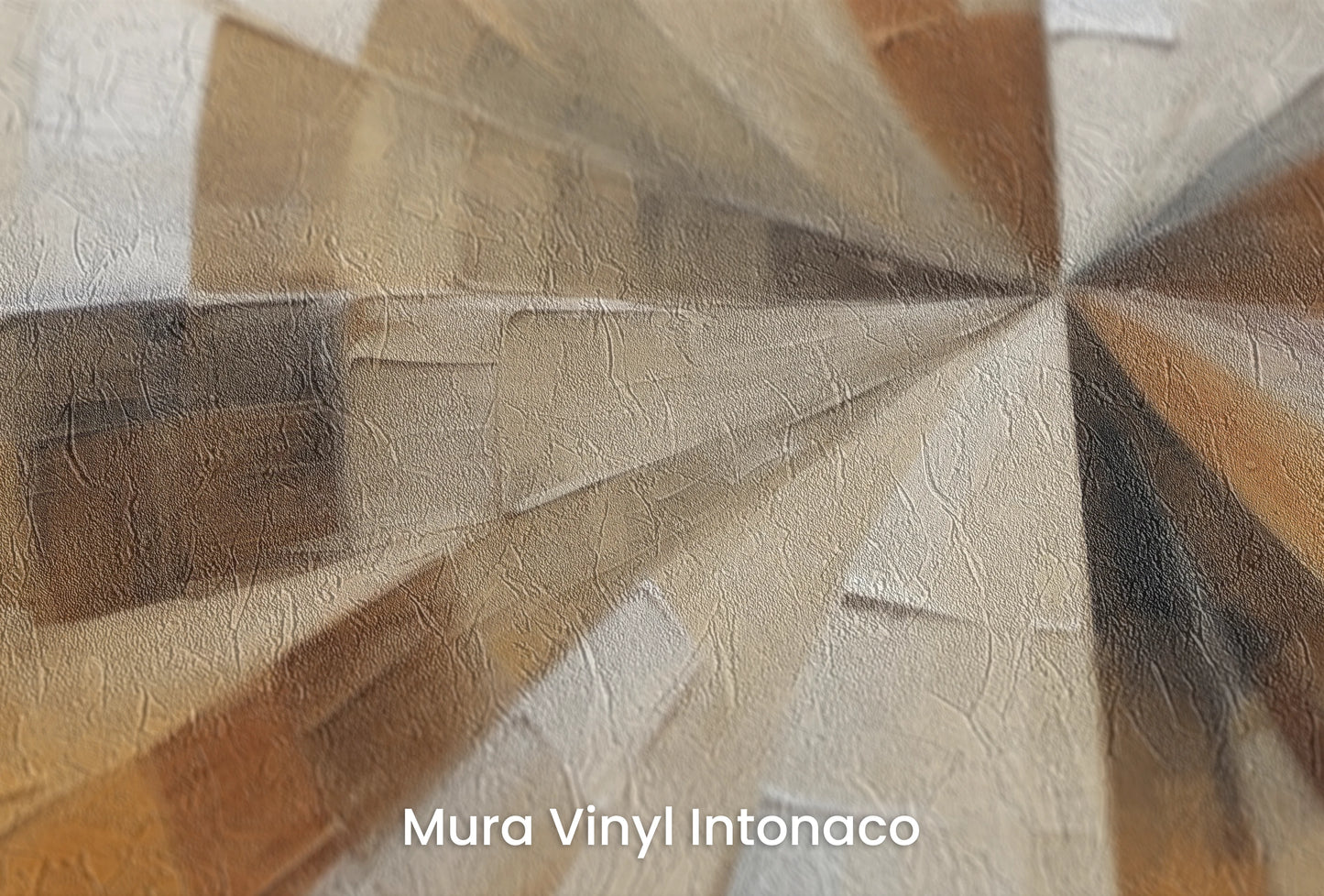Zbliżenie na artystyczną fototapetę o nazwie Burst of Harmony na podłożu Mura Vinyl Intonaco - struktura tartego tynku.