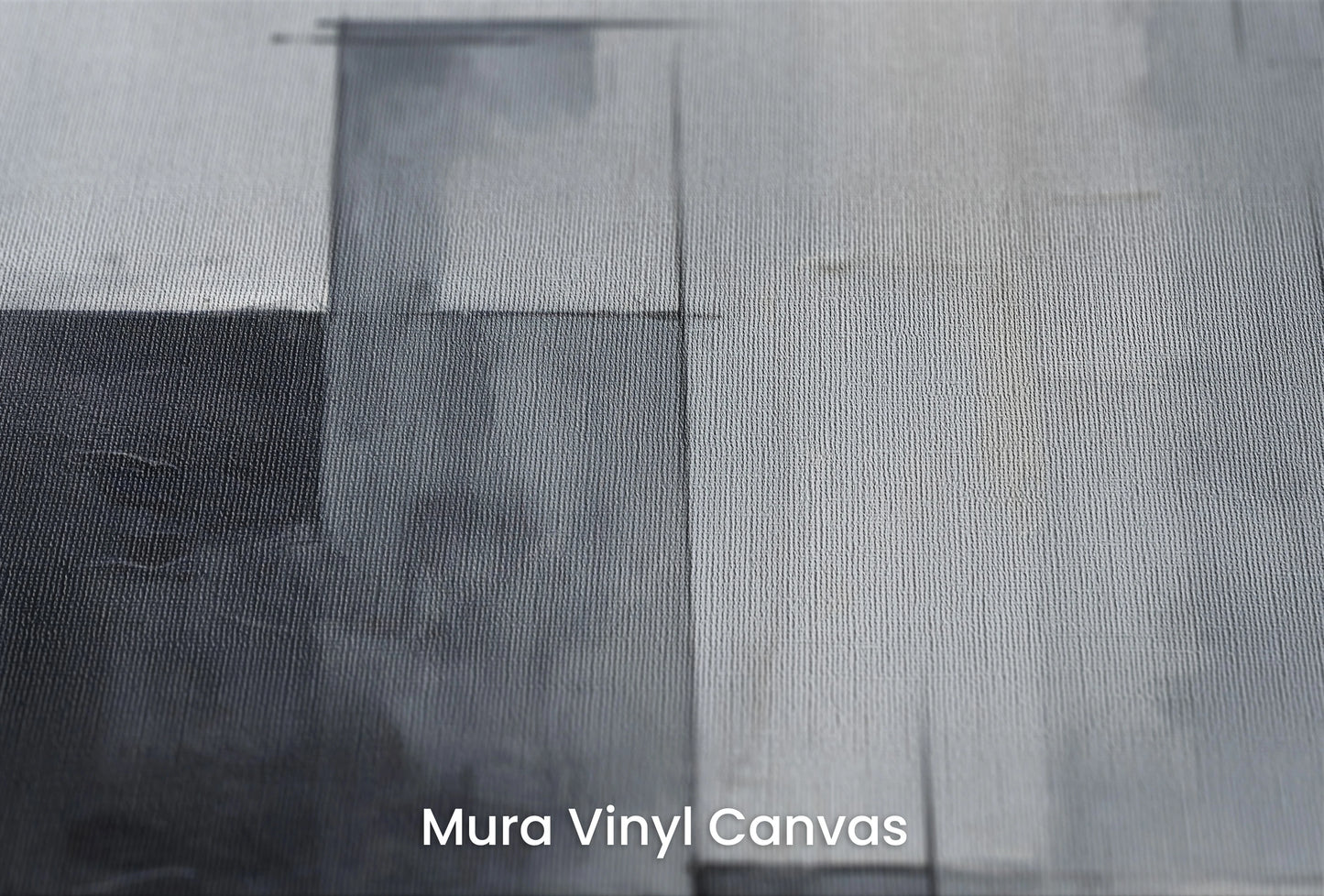 Zbliżenie na artystyczną fototapetę o nazwie Monochrome Patchwork #2 na podłożu Mura Vinyl Canvas - faktura naturalnego płótna.