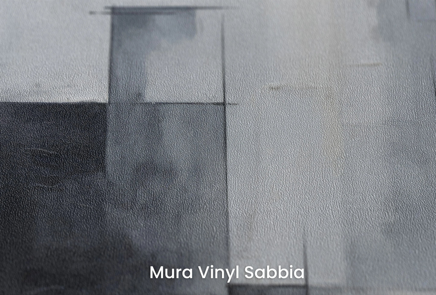 Zbliżenie na artystyczną fototapetę o nazwie Monochrome Patchwork #2 na podłożu Mura Vinyl Sabbia struktura grubego ziarna piasku.