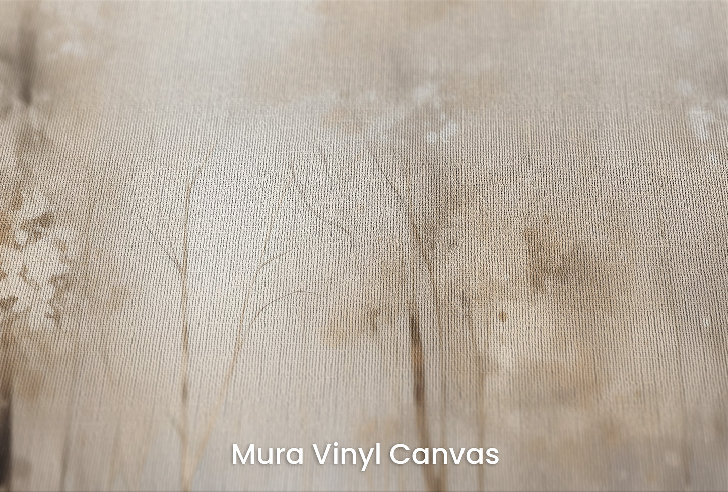 Zbliżenie na artystyczną fototapetę o nazwie WINTER'S WHISPER MURAL na podłożu Mura Vinyl Canvas - faktura naturalnego płótna.