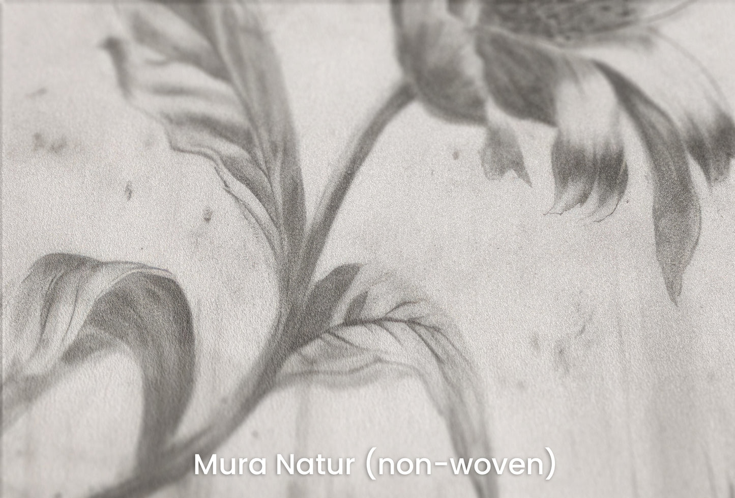 Zbliżenie na artystyczną fototapetę o nazwie CONCRETE BLOOM na podłożu Mura Natur (non-woven) - naturalne i ekologiczne podłoże.
