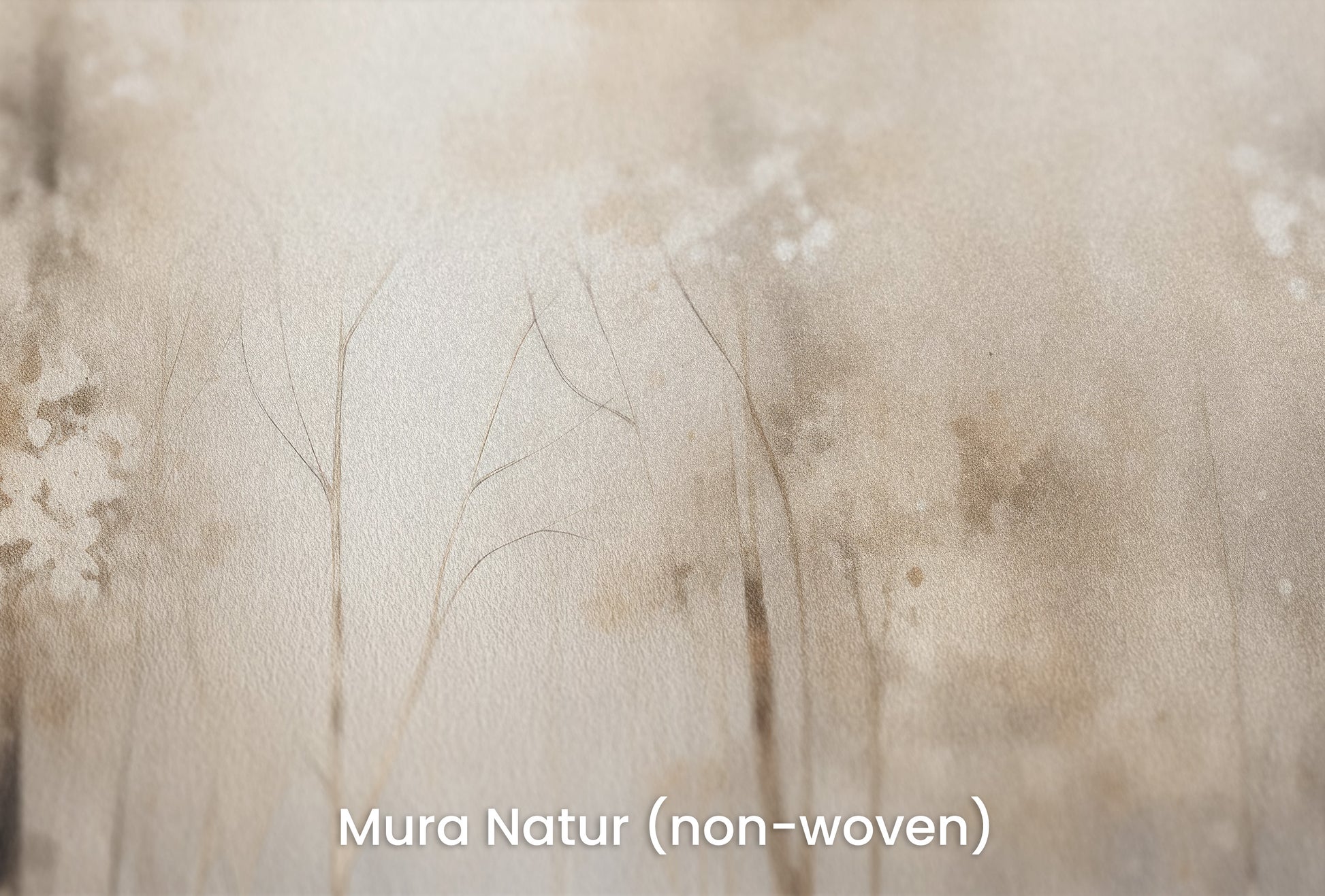 Zbliżenie na artystyczną fototapetę o nazwie WINTER'S WHISPER MURAL na podłożu Mura Natur (non-woven) - naturalne i ekologiczne podłoże.