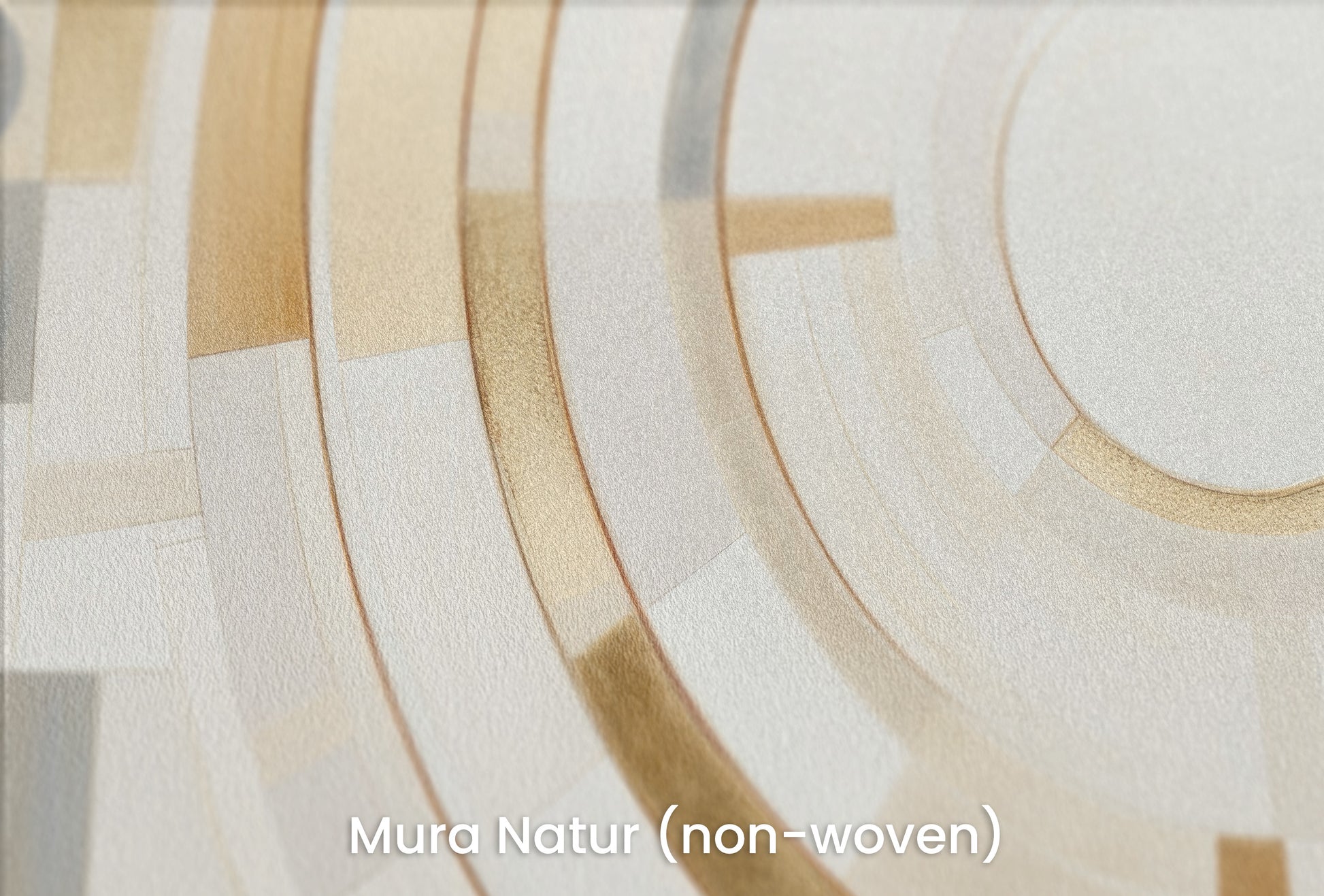 Zbliżenie na artystyczną fototapetę o nazwie GEOMETRIC ORBITAL MOSAIC na podłożu Mura Natur (non-woven) - naturalne i ekologiczne podłoże.