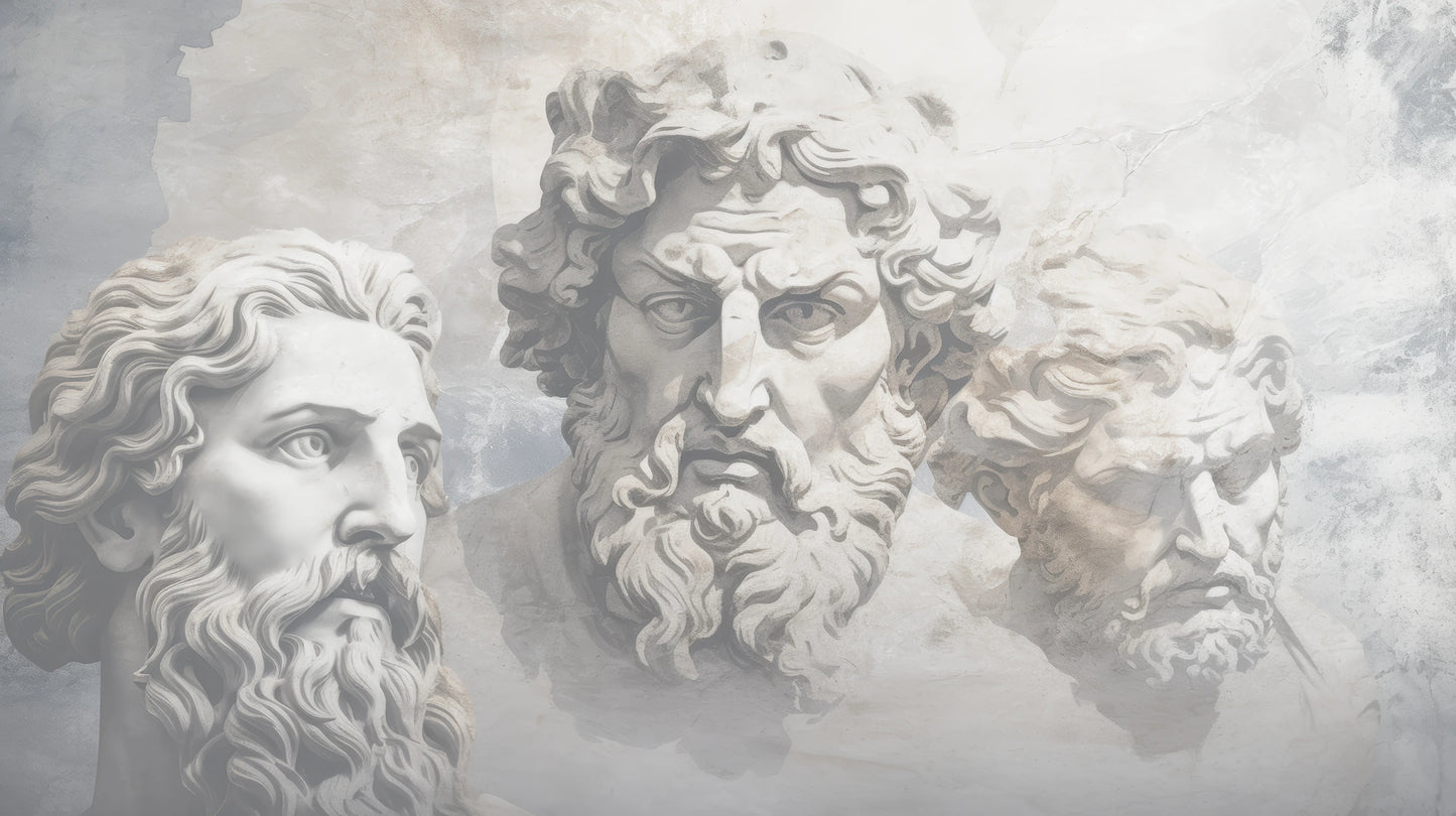 Prezentacja całego wzoru fototapety o nazwie Philosopher's Ensemble
