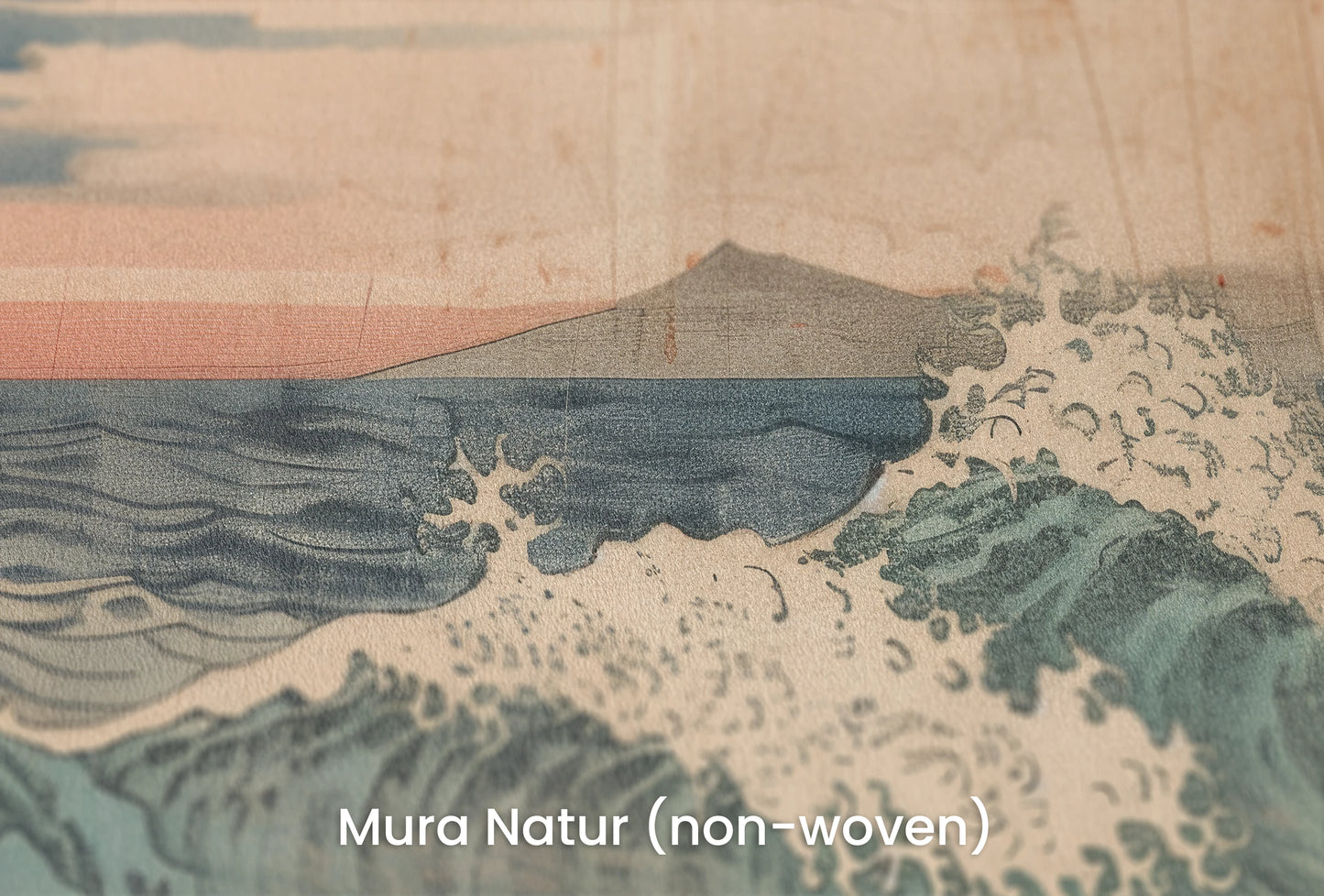 Zbliżenie na artystyczną fototapetę o nazwie Vintage Ocean View na podłożu Mura Natur (non-woven) - naturalne i ekologiczne podłoże.