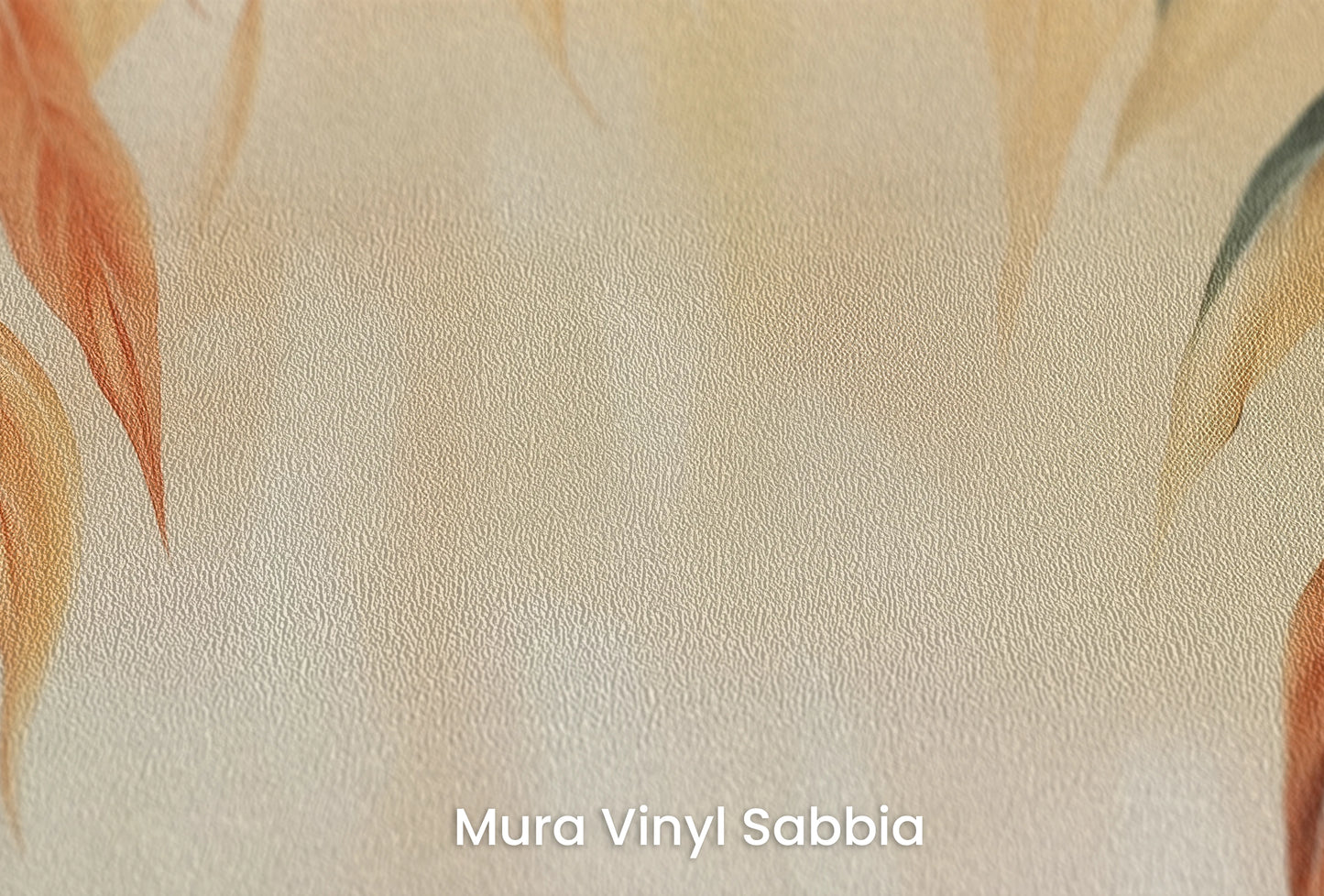 Zbliżenie na artystyczną fototapetę o nazwie Autumn Radiance na podłożu Mura Vinyl Sabbia struktura grubego ziarna piasku.