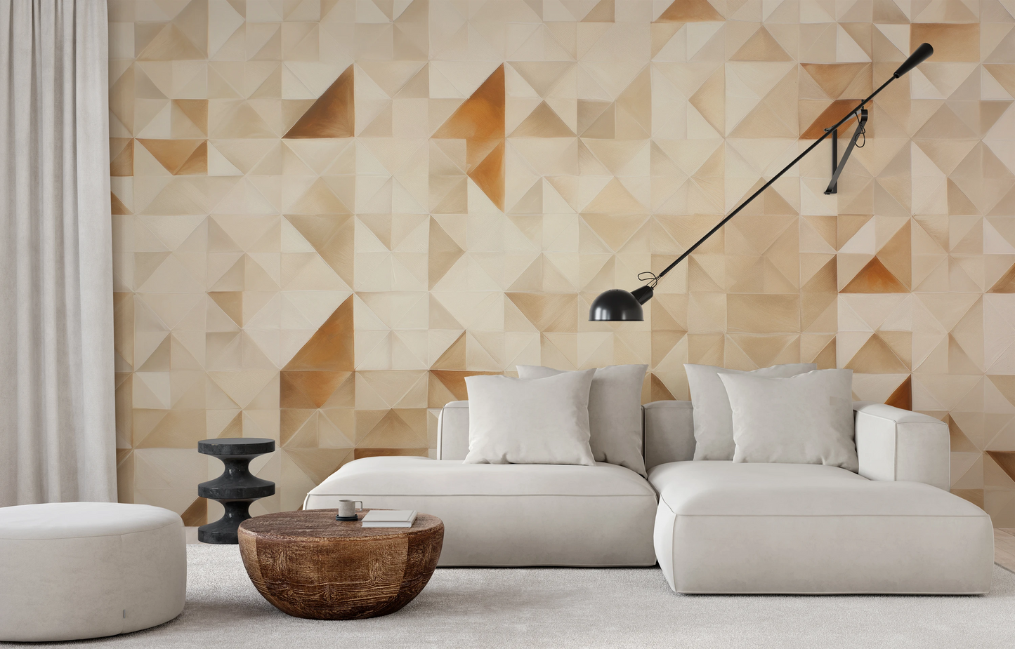 Fototapeta malowana o nazwie Abstract Peaks pokazana w aranżacji wnętrza.