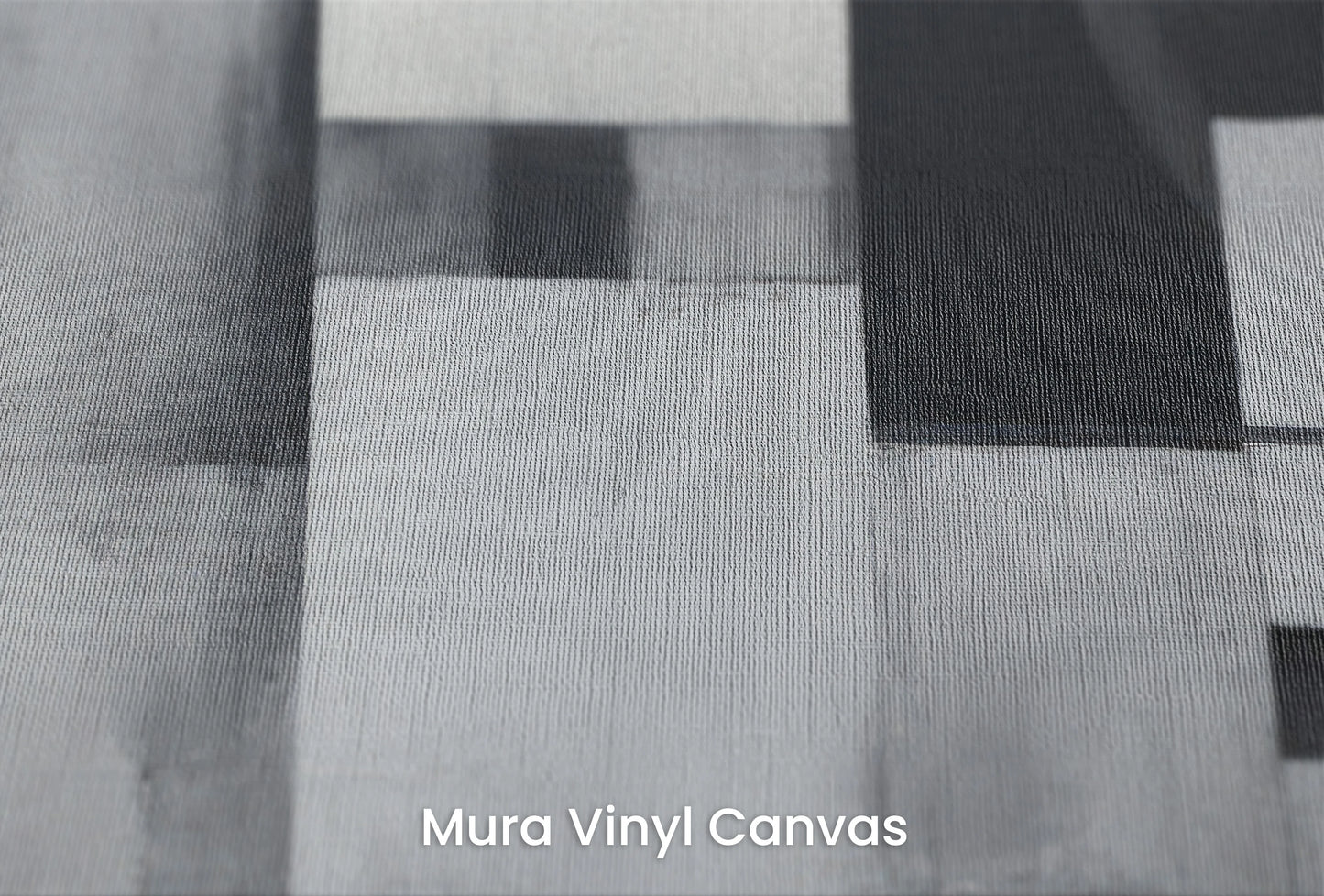 Zbliżenie na artystyczną fototapetę o nazwie Geometric Eclipse na podłożu Mura Vinyl Canvas - faktura naturalnego płótna.