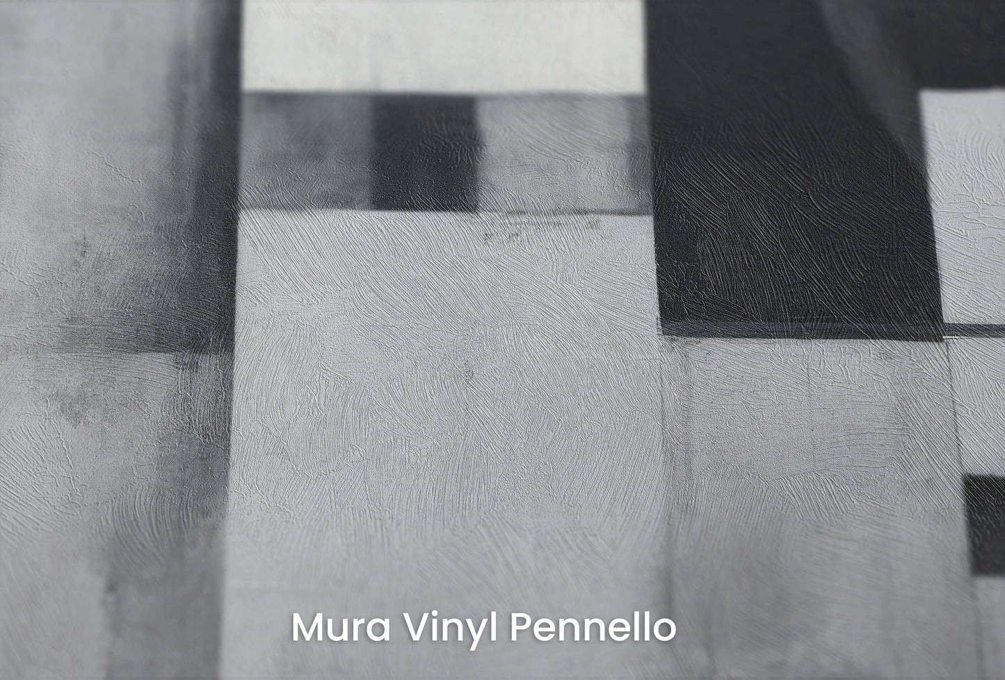 Zbliżenie na artystyczną fototapetę o nazwie Geometric Eclipse na podłożu Mura Vinyl Pennello - faktura pociągnięć pędzla malarskiego.