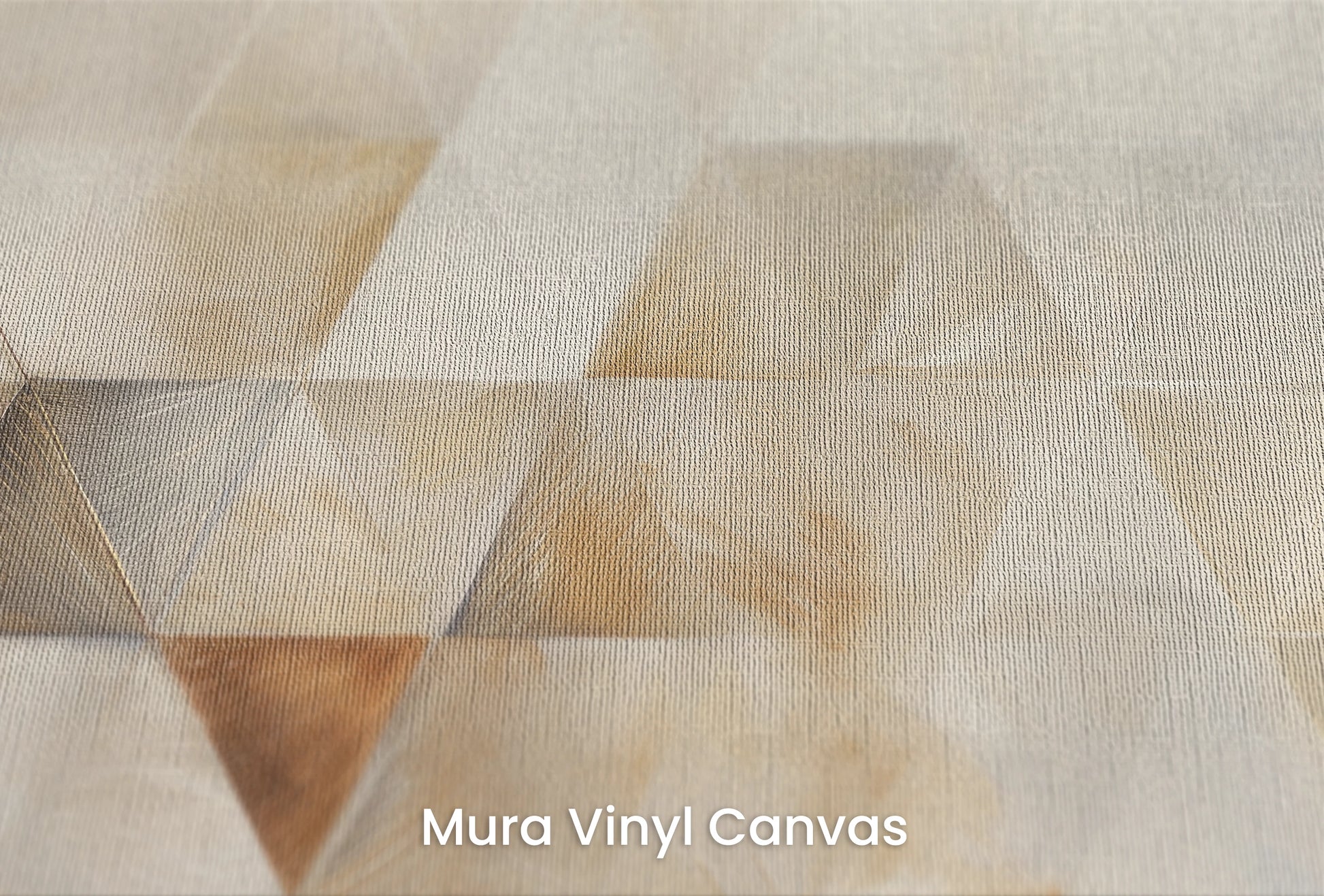 Zbliżenie na artystyczną fototapetę o nazwie Tactile Weave na podłożu Mura Vinyl Canvas - faktura naturalnego płótna.