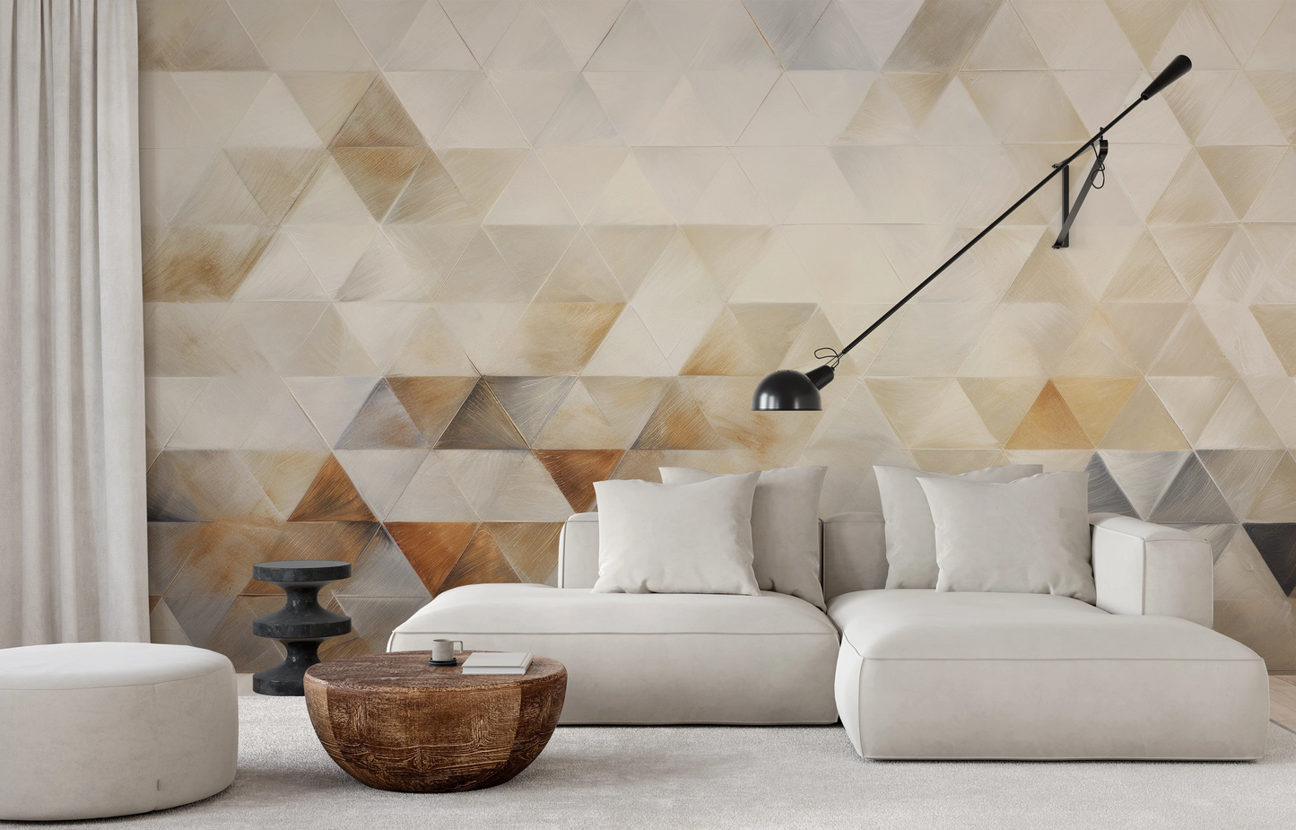 Fototapeta malowana o nazwie Tactile Weave pokazana w aranżacji wnętrza.