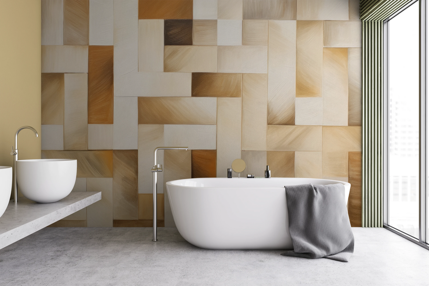 Fototapeta malowana o nazwie Triangular Fade pokazana w aranżacji wnętrza.