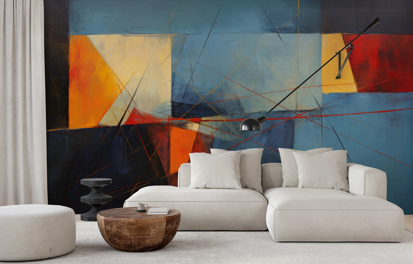 Fototapeta o nazwie Amber Geometric użyta w aranzacji wnętrza.