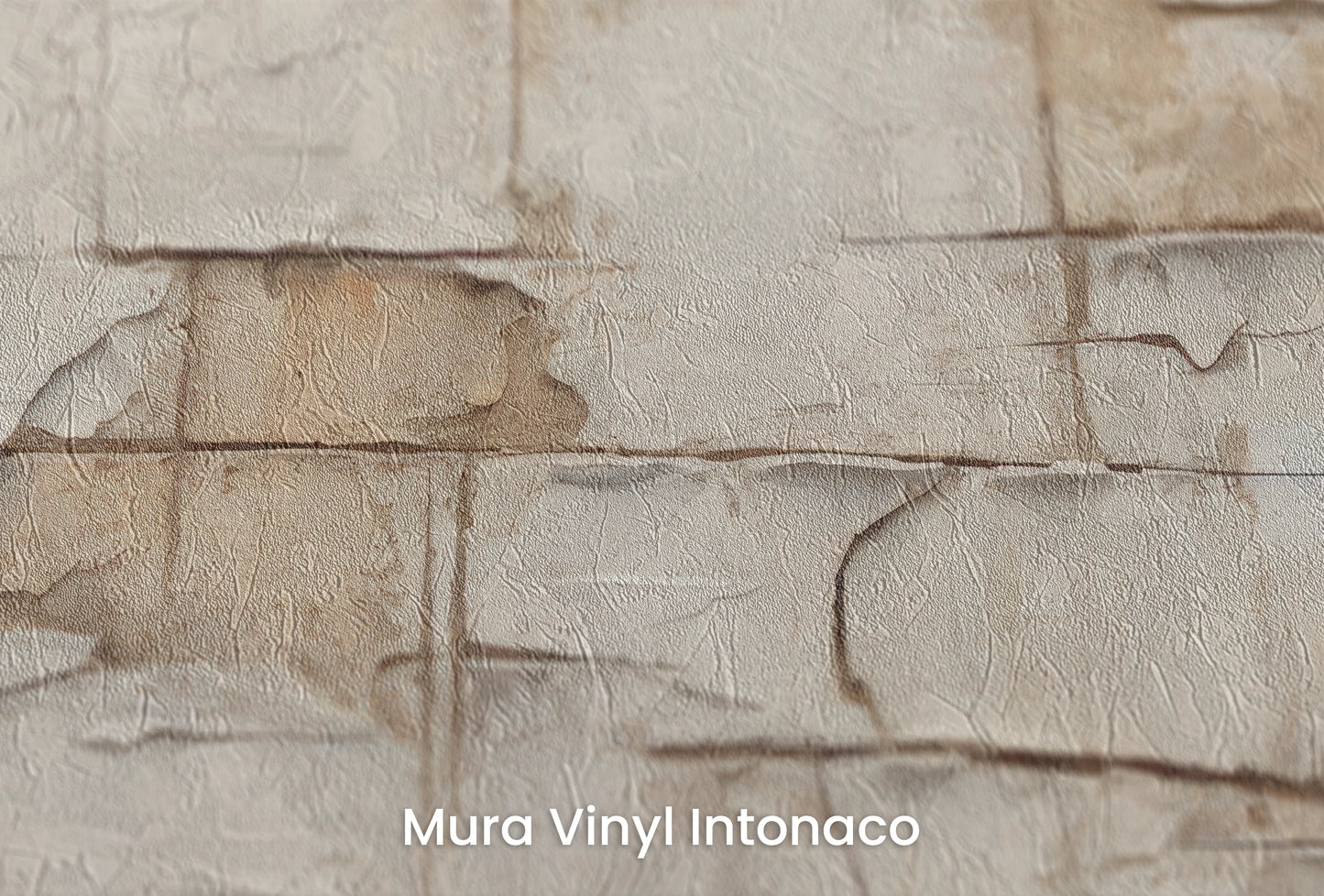 Zbliżenie na artystyczną fototapetę o nazwie Cracked Elegance na podłożu Mura Vinyl Intonaco - struktura tartego tynku.