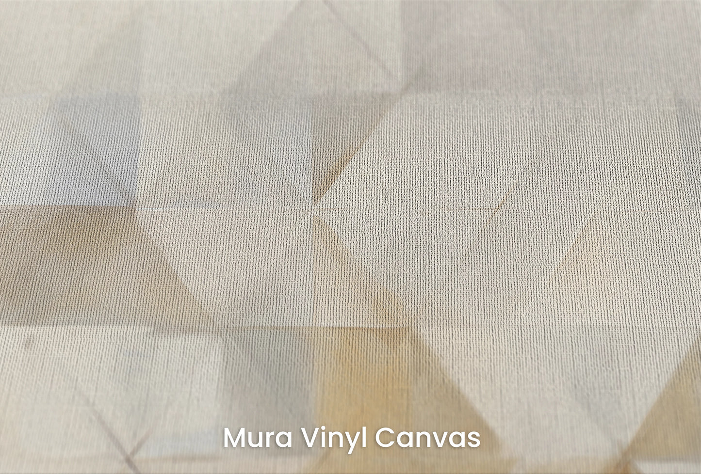 Zbliżenie na artystyczną fototapetę o nazwie Soft Geometric Play na podłożu Mura Vinyl Canvas - faktura naturalnego płótna.