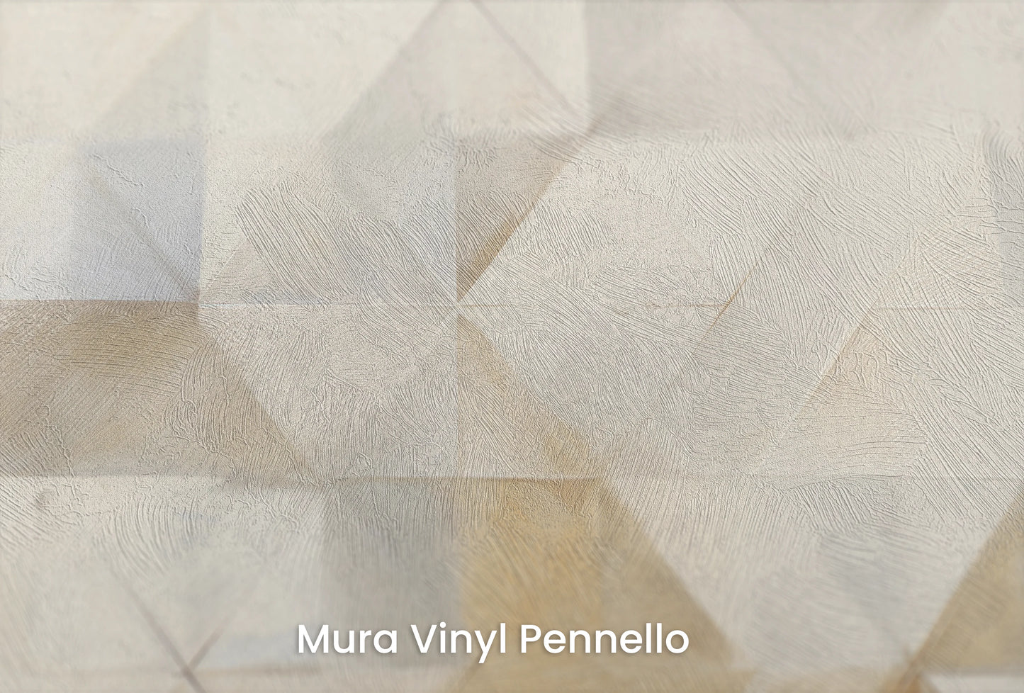 Zbliżenie na artystyczną fototapetę o nazwie Soft Geometric Play na podłożu Mura Vinyl Pennello - faktura pociągnięć pędzla malarskiego.