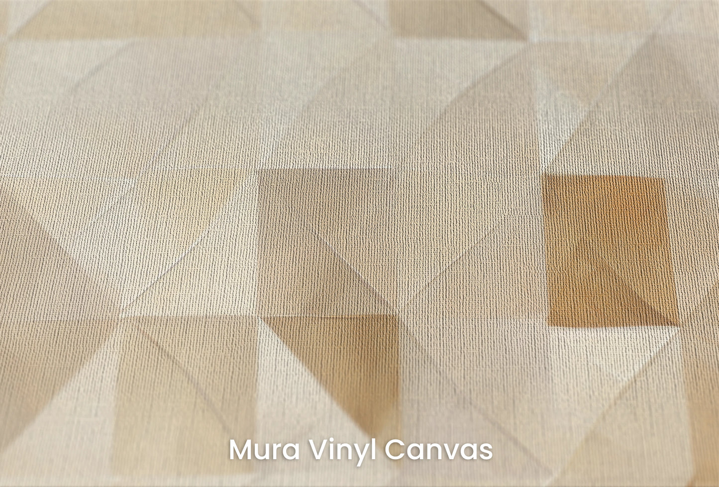 Zbliżenie na artystyczną fototapetę o nazwie Golden Mosaic na podłożu Mura Vinyl Canvas - faktura naturalnego płótna.
