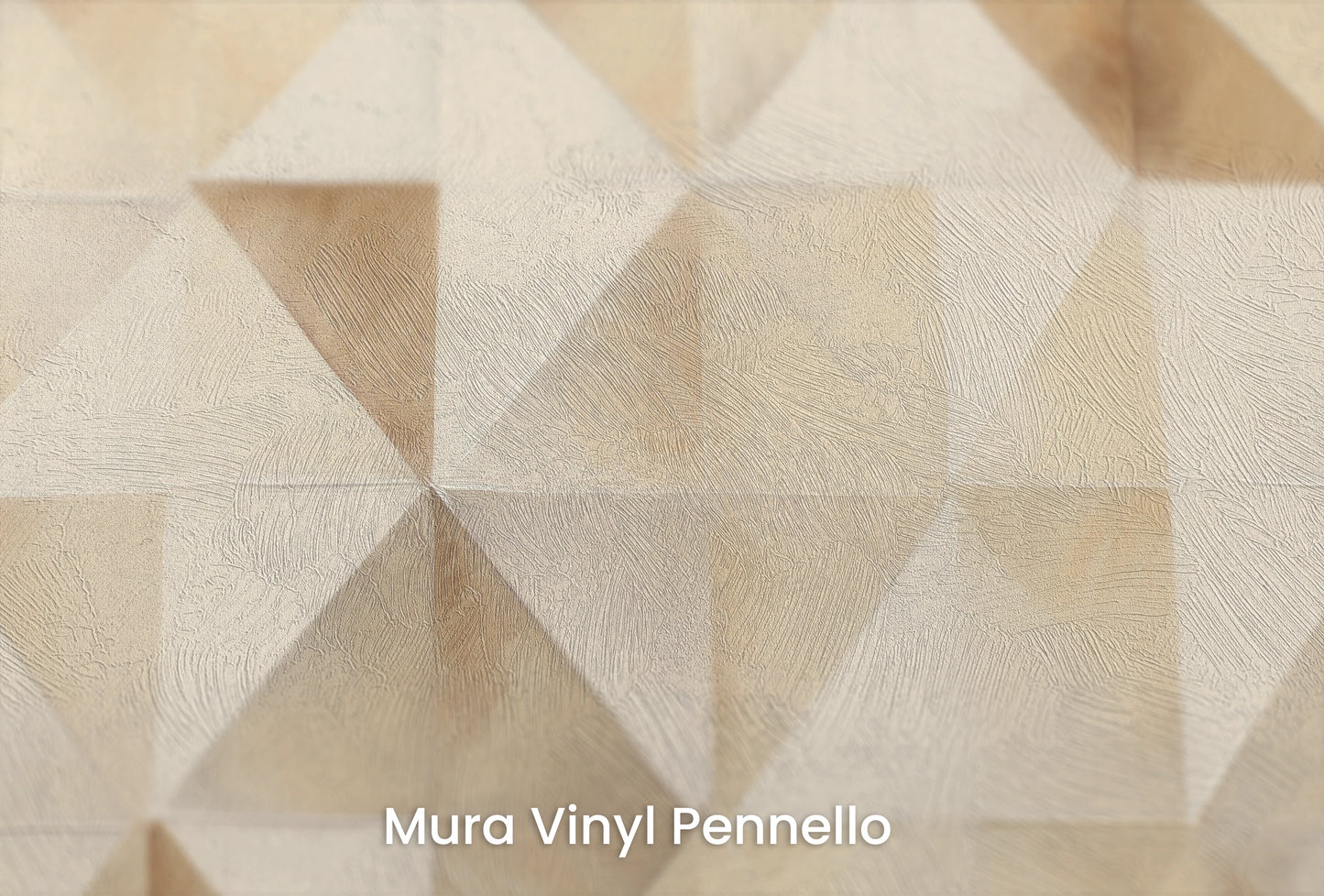 Zbliżenie na artystyczną fototapetę o nazwie Pyramid Shade na podłożu Mura Vinyl Pennello - faktura pociągnięć pędzla malarskiego.