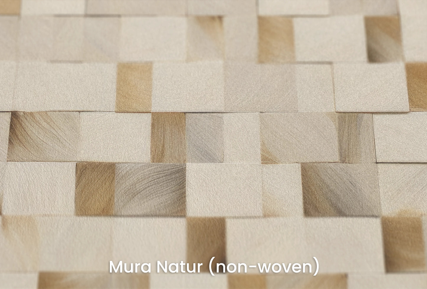 Zbliżenie na artystyczną fototapetę o nazwie Wooden Weave na podłożu Mura Natur (non-woven) - naturalne i ekologiczne podłoże.