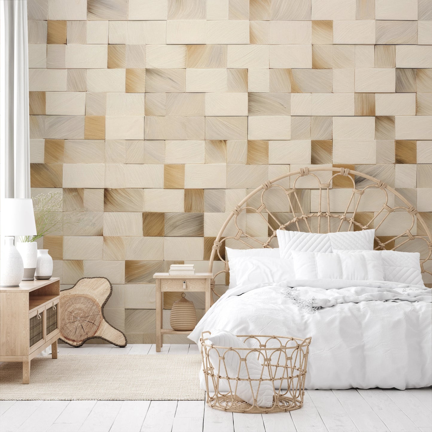 Fototapeta o nazwie Wooden Weave użyta w aranzacji wnętrza.