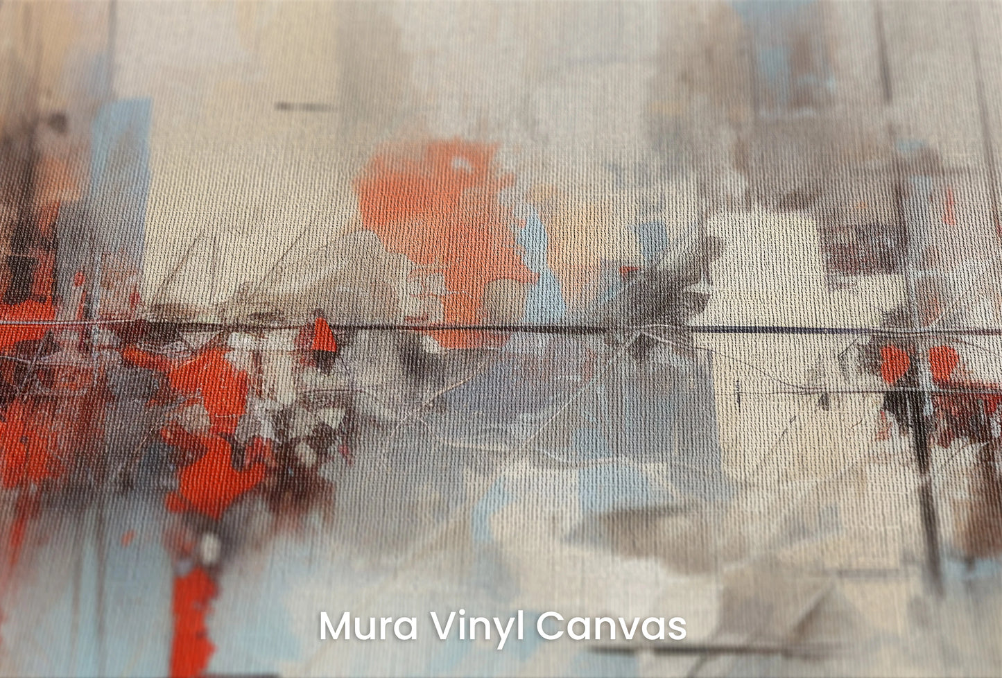 Zbliżenie na artystyczną fototapetę o nazwie Abstract Dynamics na podłożu Mura Vinyl Canvas - faktura naturalnego płótna.