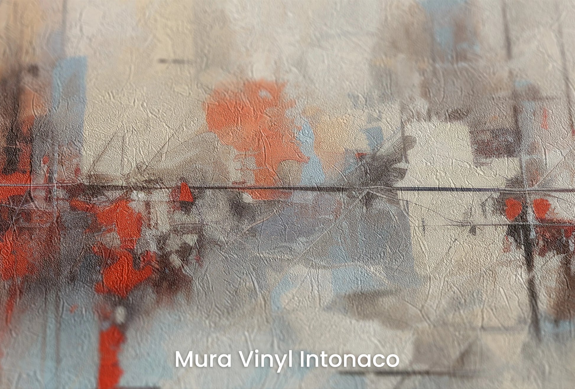 Zbliżenie na artystyczną fototapetę o nazwie Abstract Dynamics na podłożu Mura Vinyl Intonaco - struktura tartego tynku.
